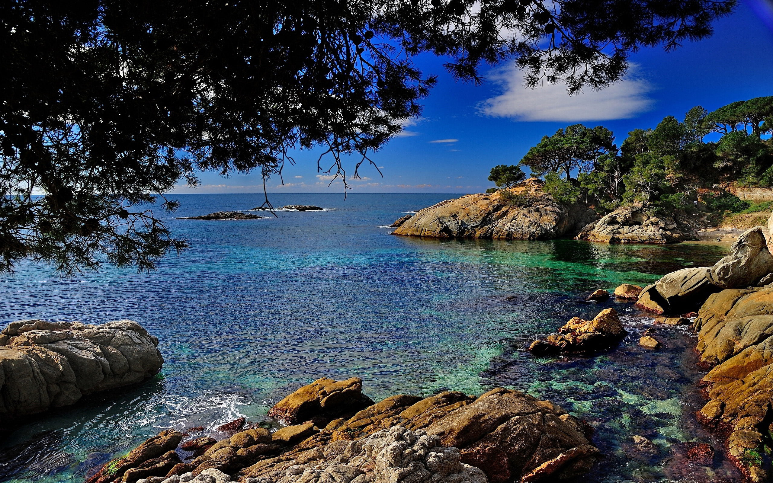 Costa Brava Catalonia Spain Mediterranean Sea Desktop Hd Wallpaper
