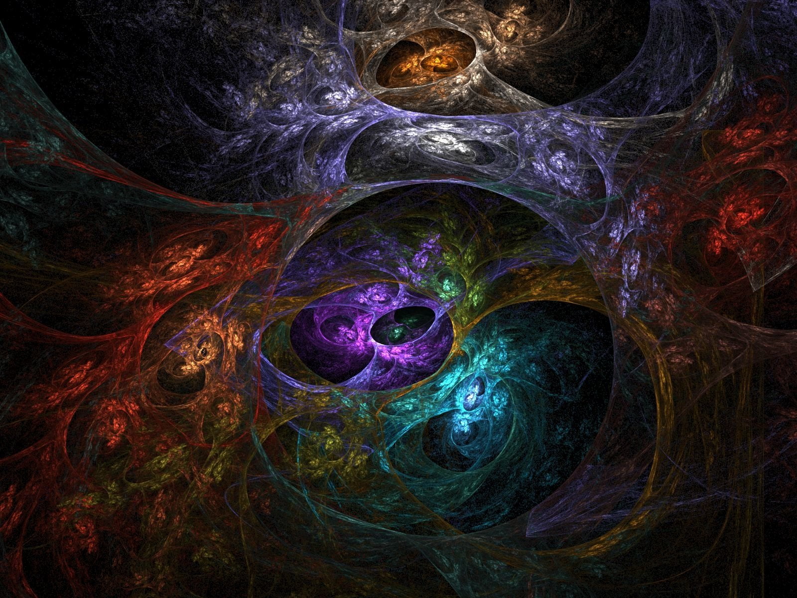 assorted-color web abstract painting, Cool, Colors, fractal, backgrounds