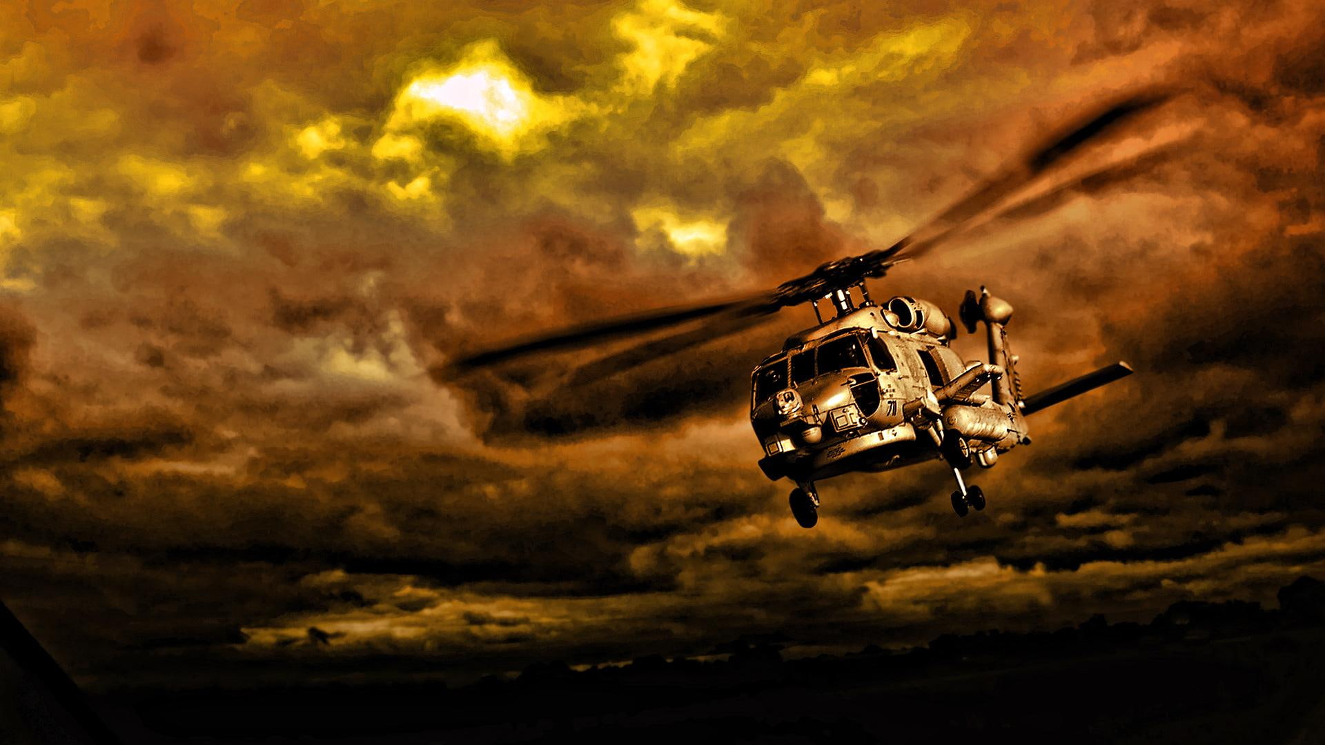 Dark Skies, military, hawk, sh-60, helicopter, sh60, seahawk