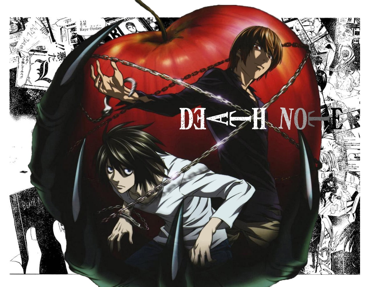 death note yagami light l 1280x980  Anime Death Note HD Art
