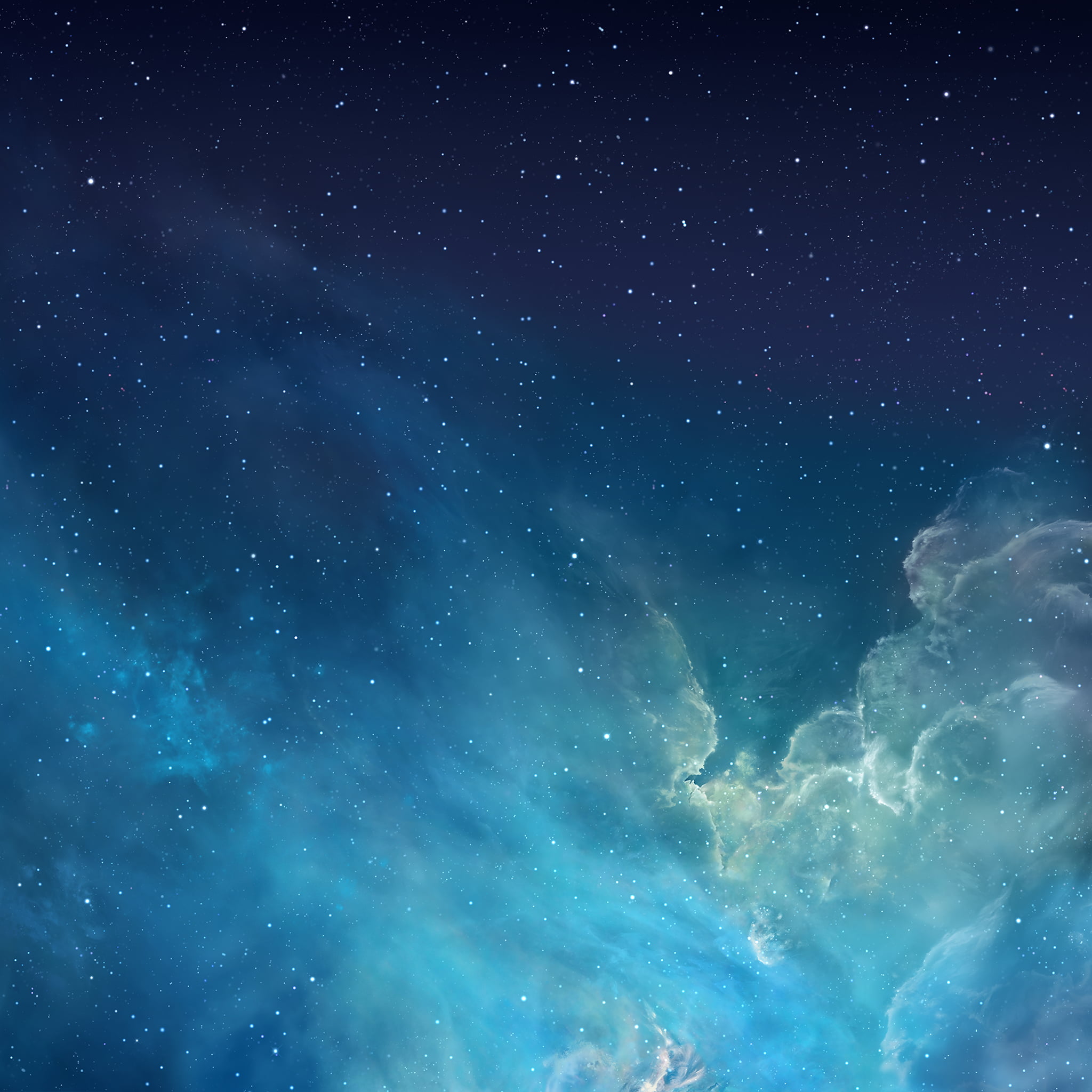 white and blue clouds illustration, blue and teal nebula, Apple Inc.
