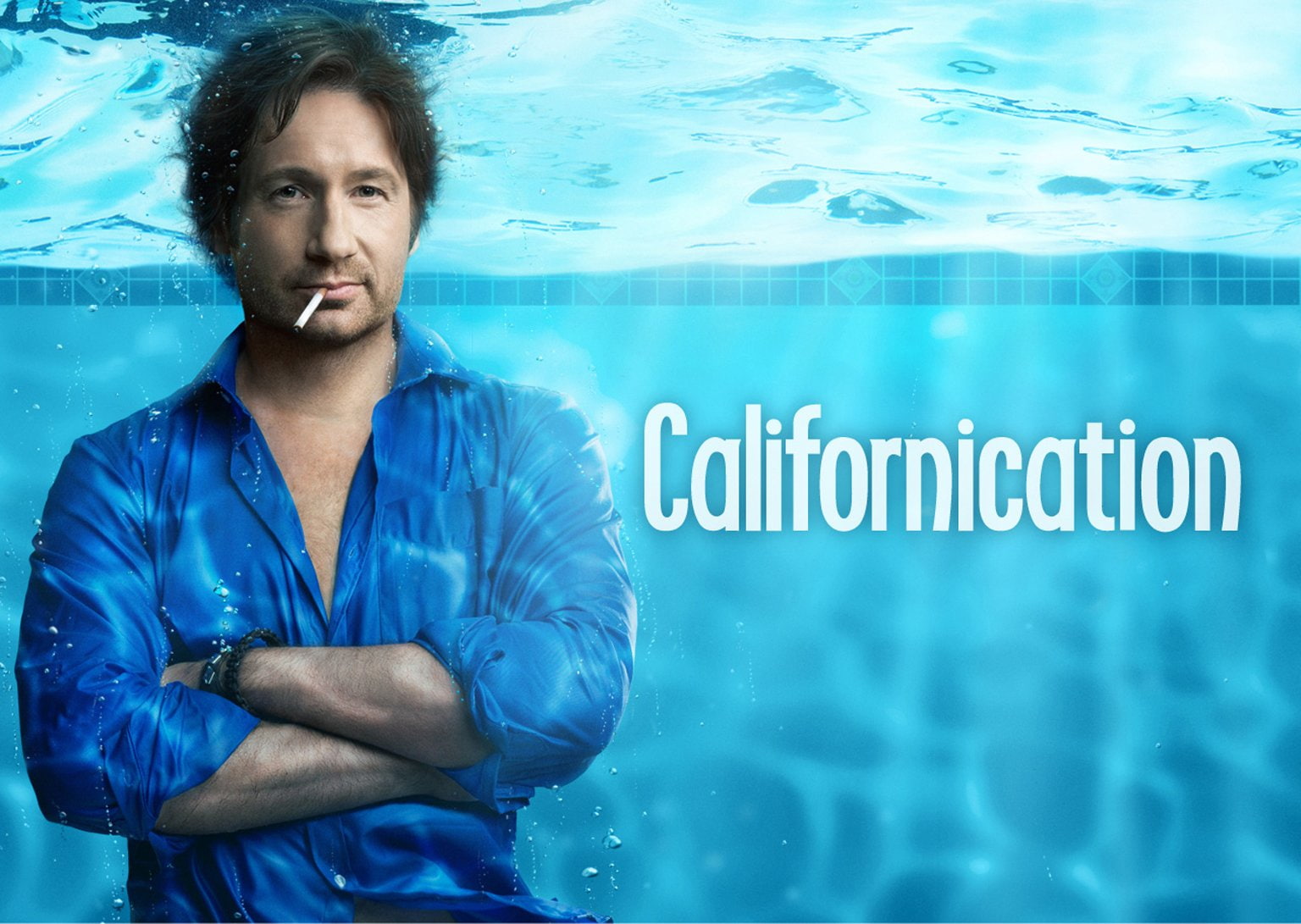men's blue dress shirt, TV Show, Californication, David Duchovny