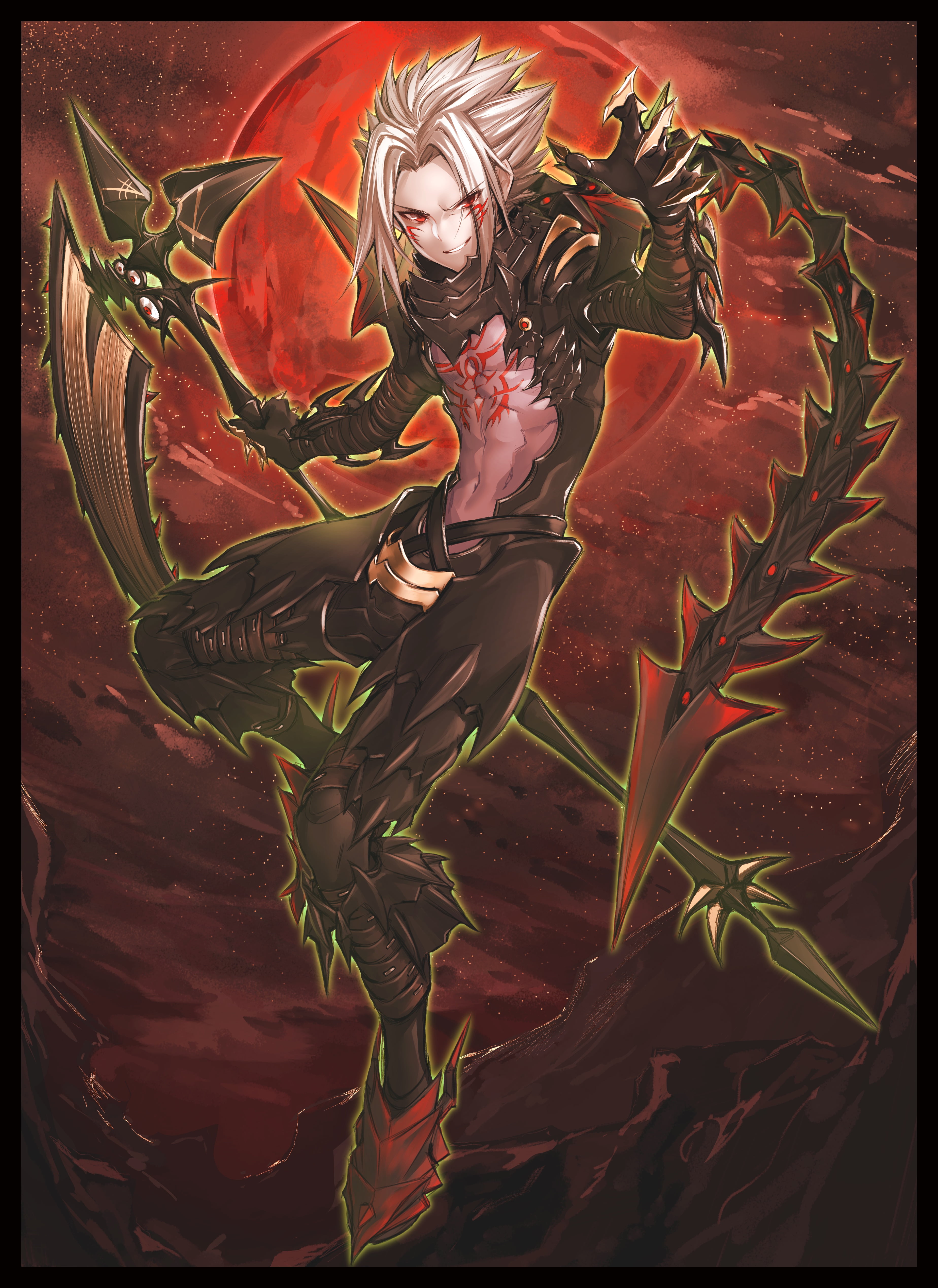 Haseo, .hack//G.U., one person, plant, full length, nature