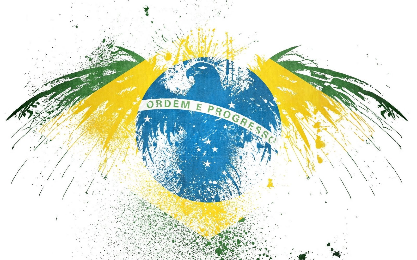 Brasil, Brazil, flag, yellow, creativity, no people, paint