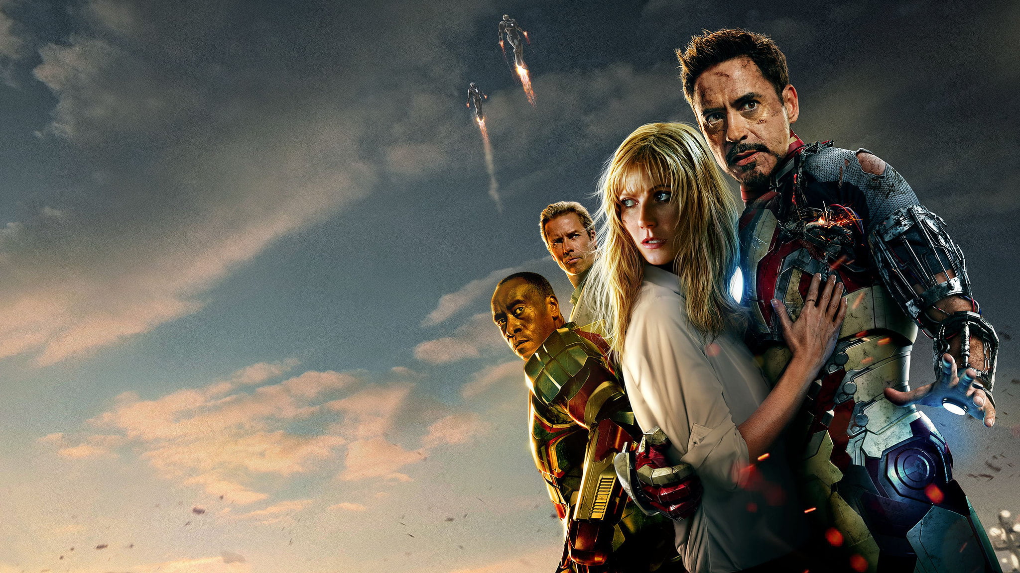 Iron Man, Iron Man 3, Pepper Potts, Robert Downey Jr., War Machine
