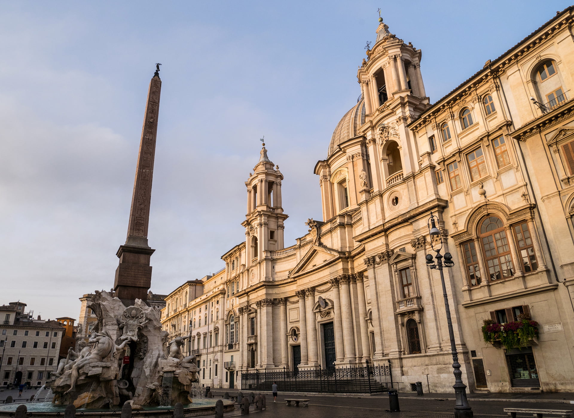 Rome, Italy, Cathedral, obelisk, Piazza Navona, fountain of the four rivers