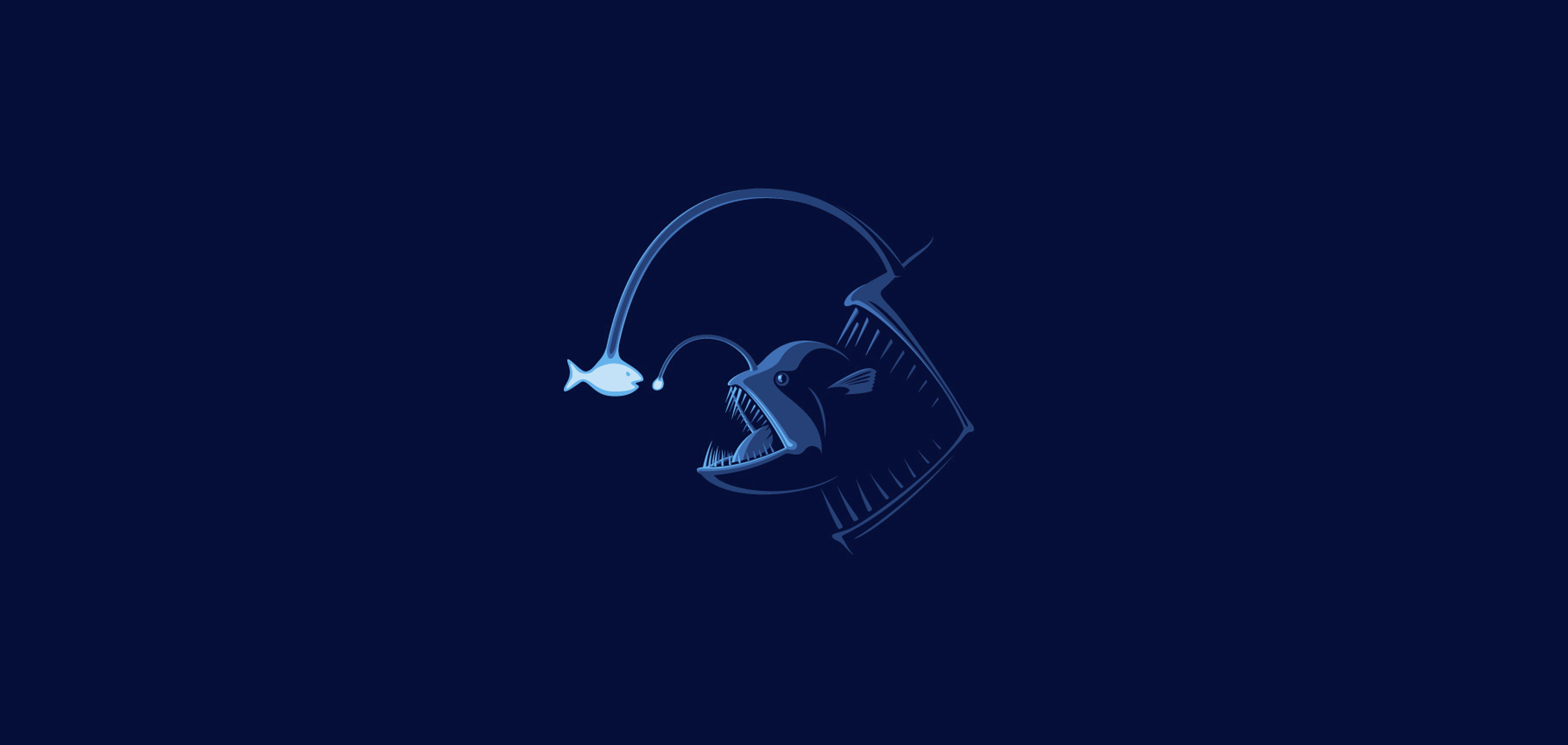 angler fish illustration, minimalism, stranger, Firefly, bait