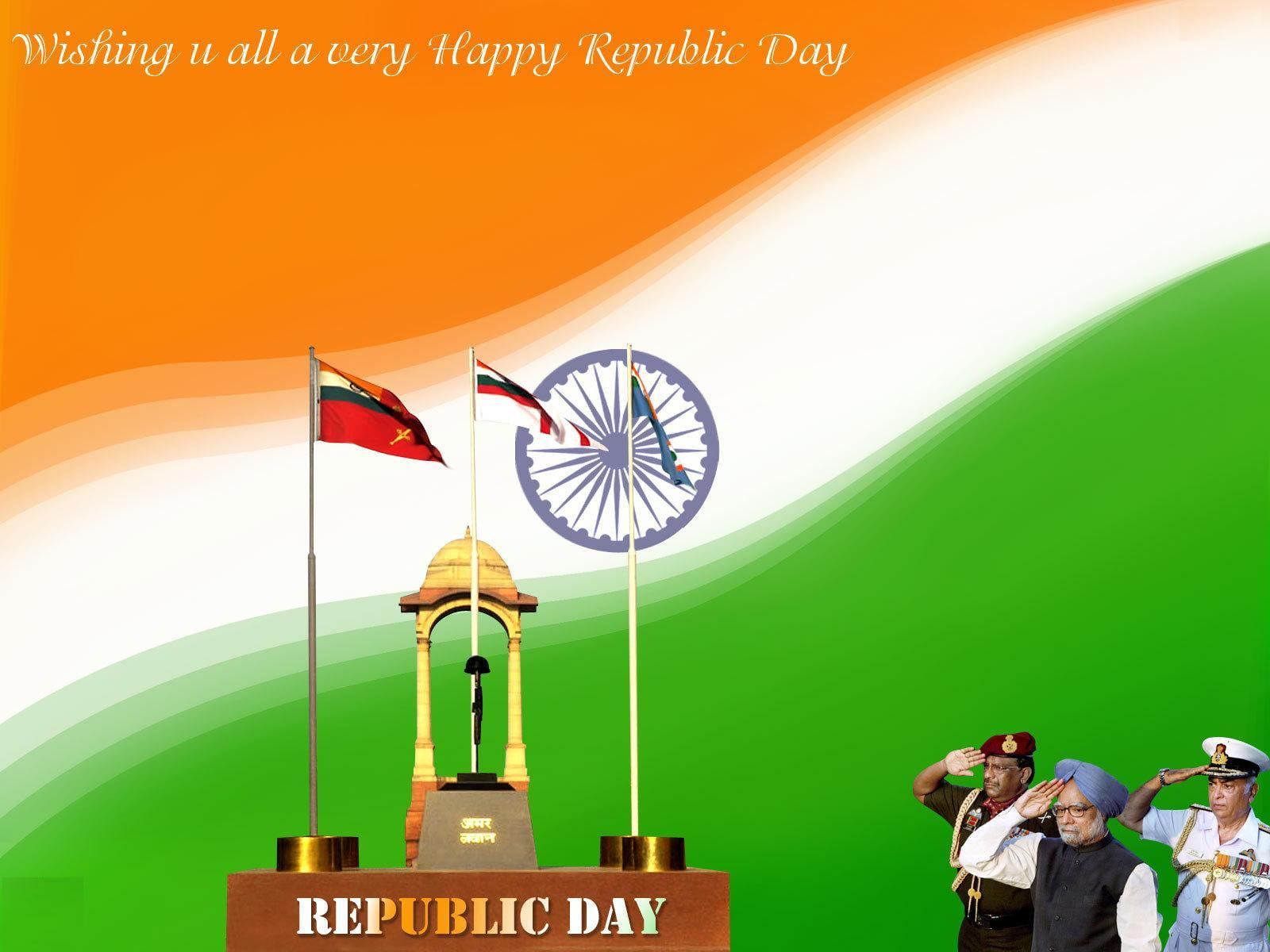 Salute Indian Flag, Republic day logo, Festivals / Holidays, architecture