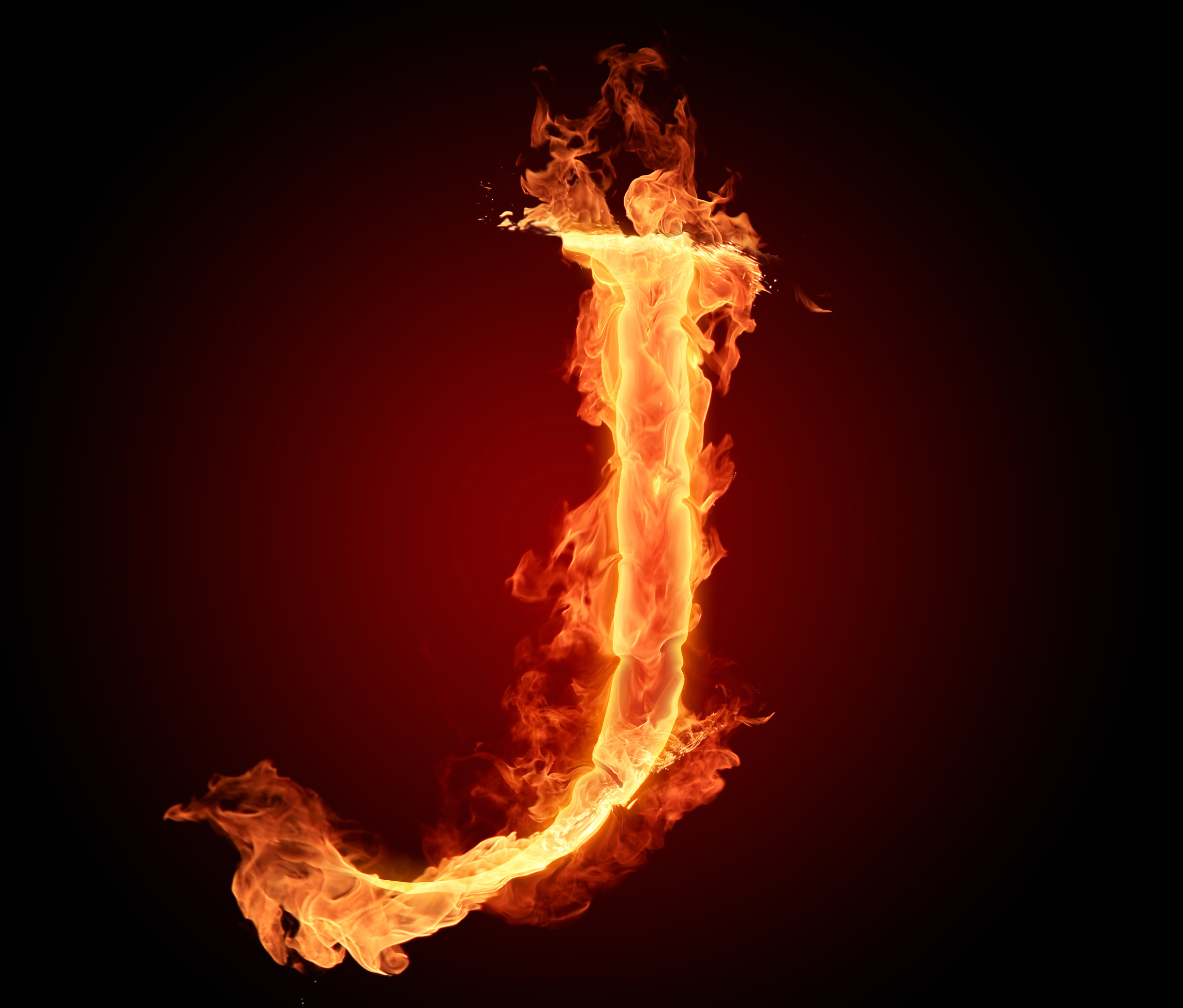 letter J fire illustration, flame, alphabet, Litera, fire - Natural Phenomenon
