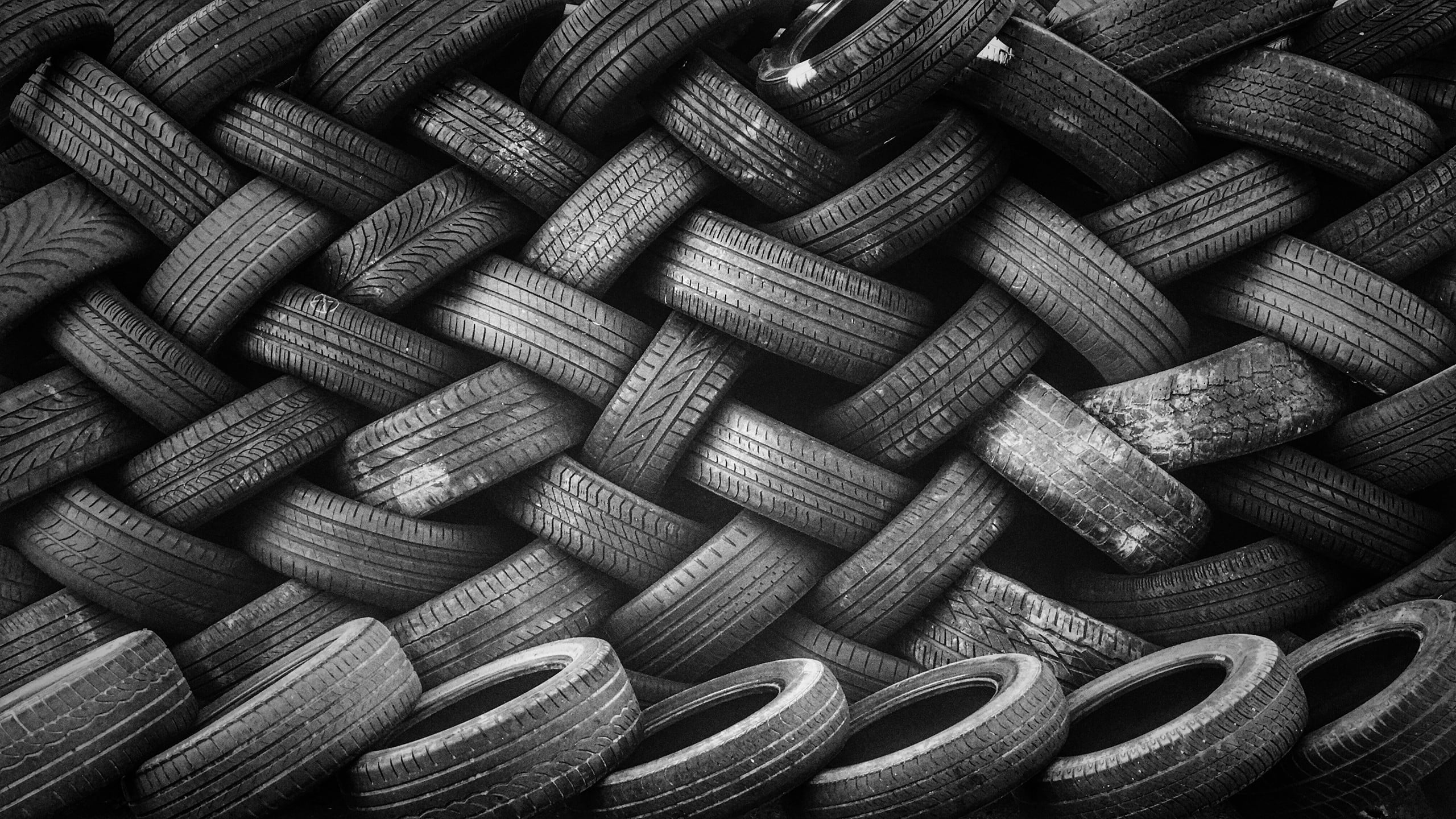 vehicle tire lot, tires, monochrome, wall, pattern, texture, full frame
