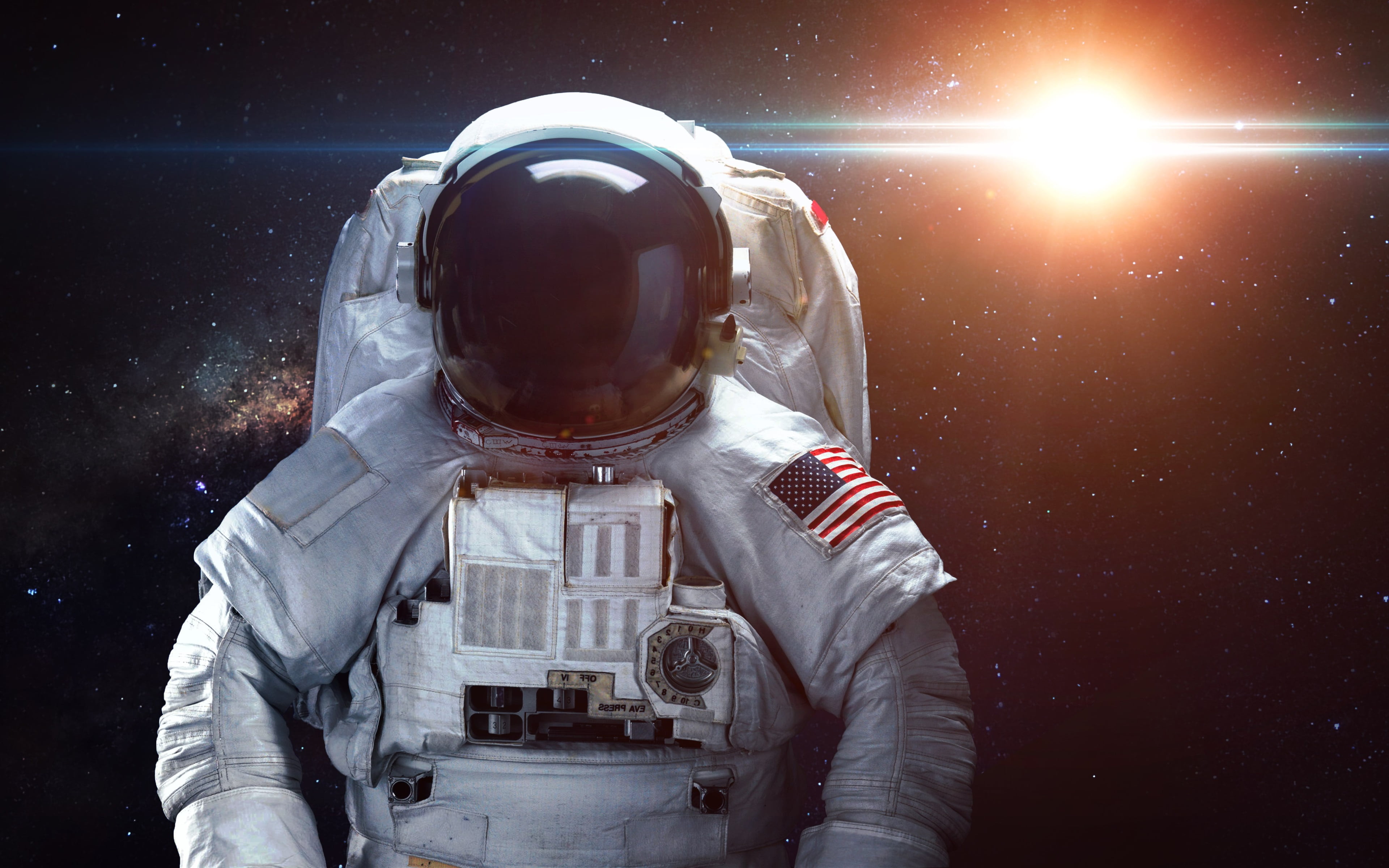 astronaut 4k computer desktop wallpaper free, space suit, space helmet