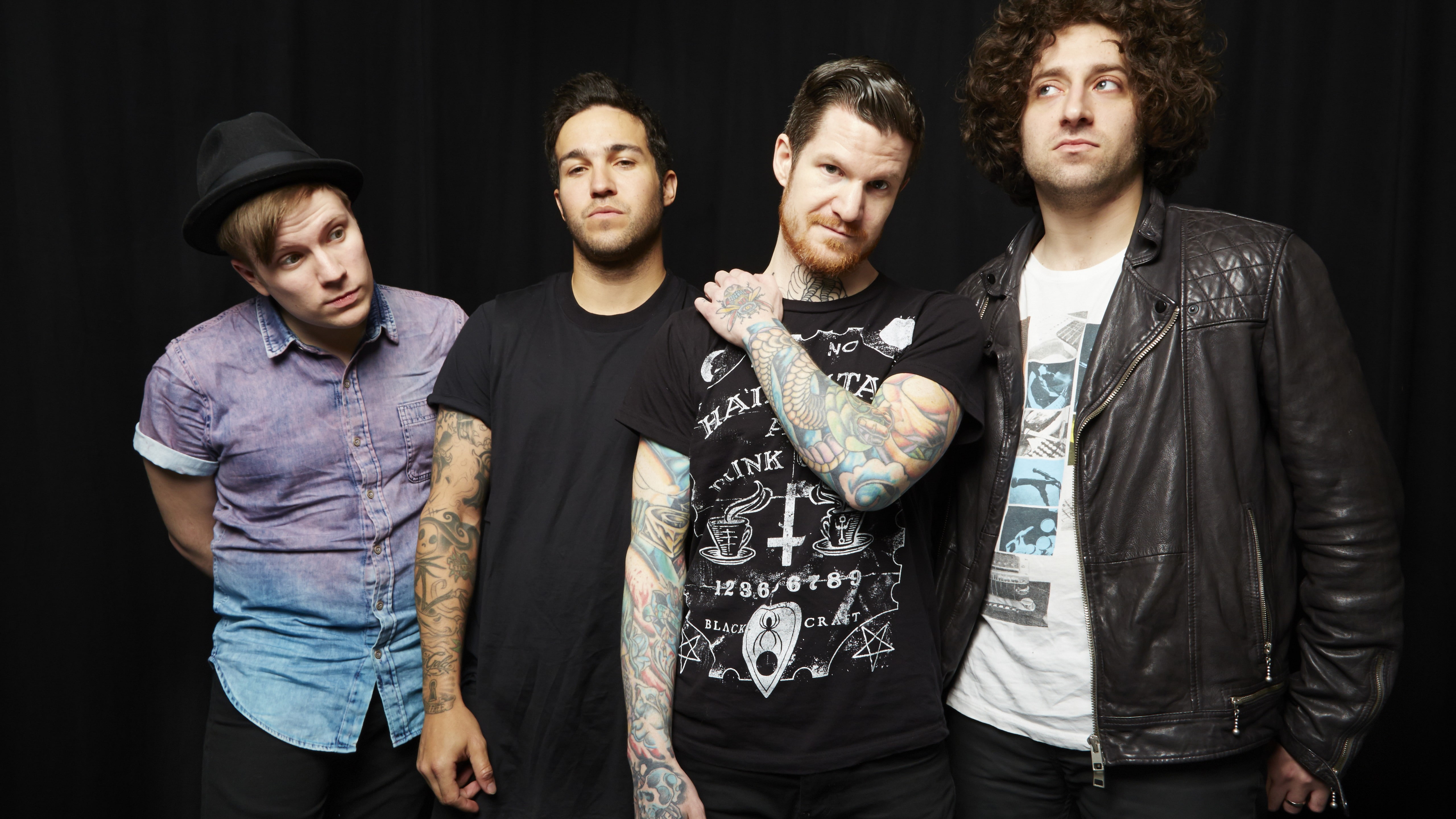 four men standing while looking upfront, Fall Out Boy, Top music artist and bands