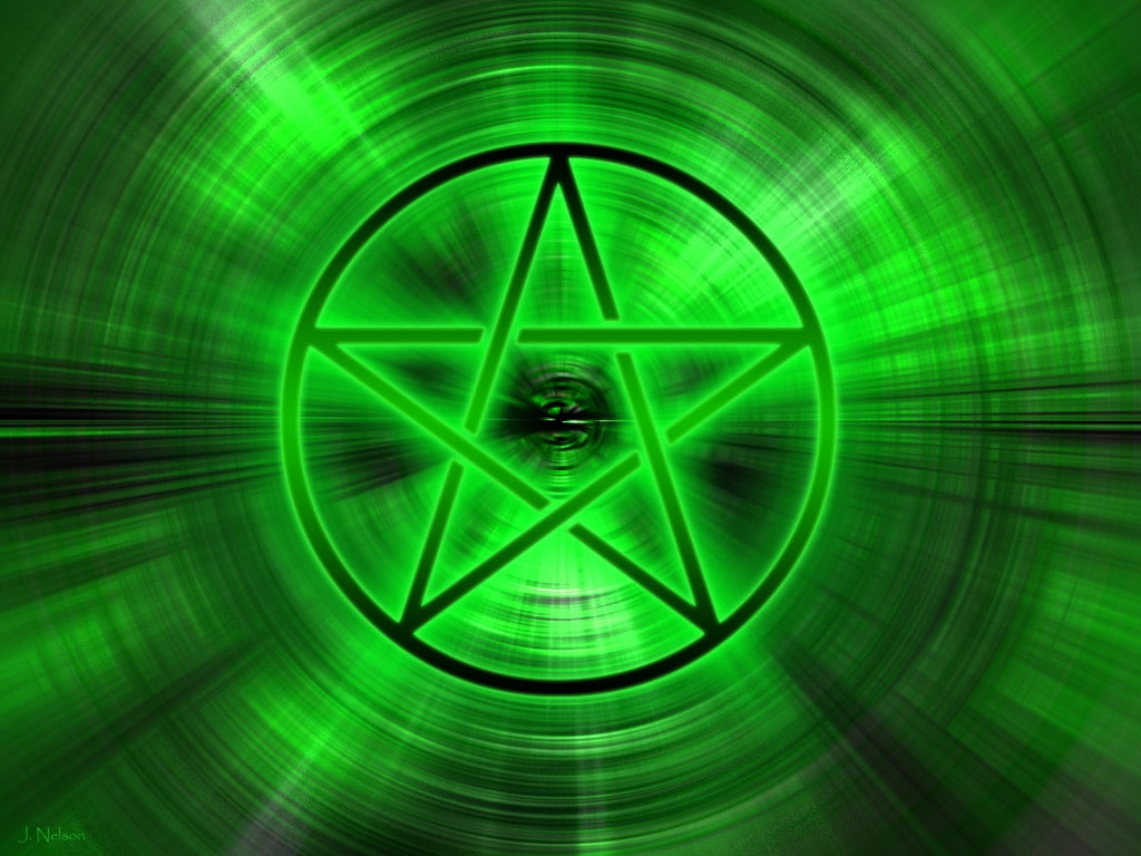 Green Matrix Pentagram Matrix Abstract Other HD Art, sign