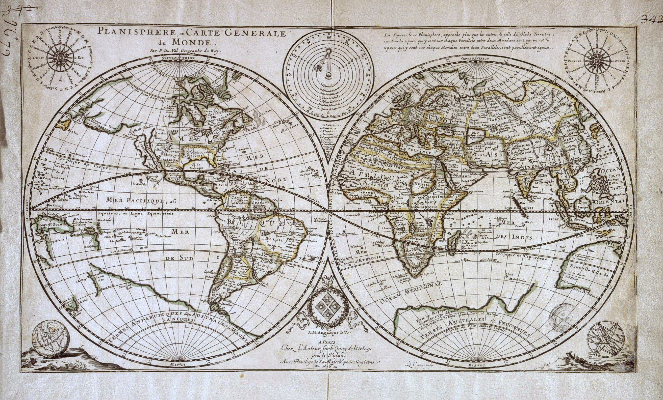 Planisphere Carte General Monde map, hemisphere, planisphere duval