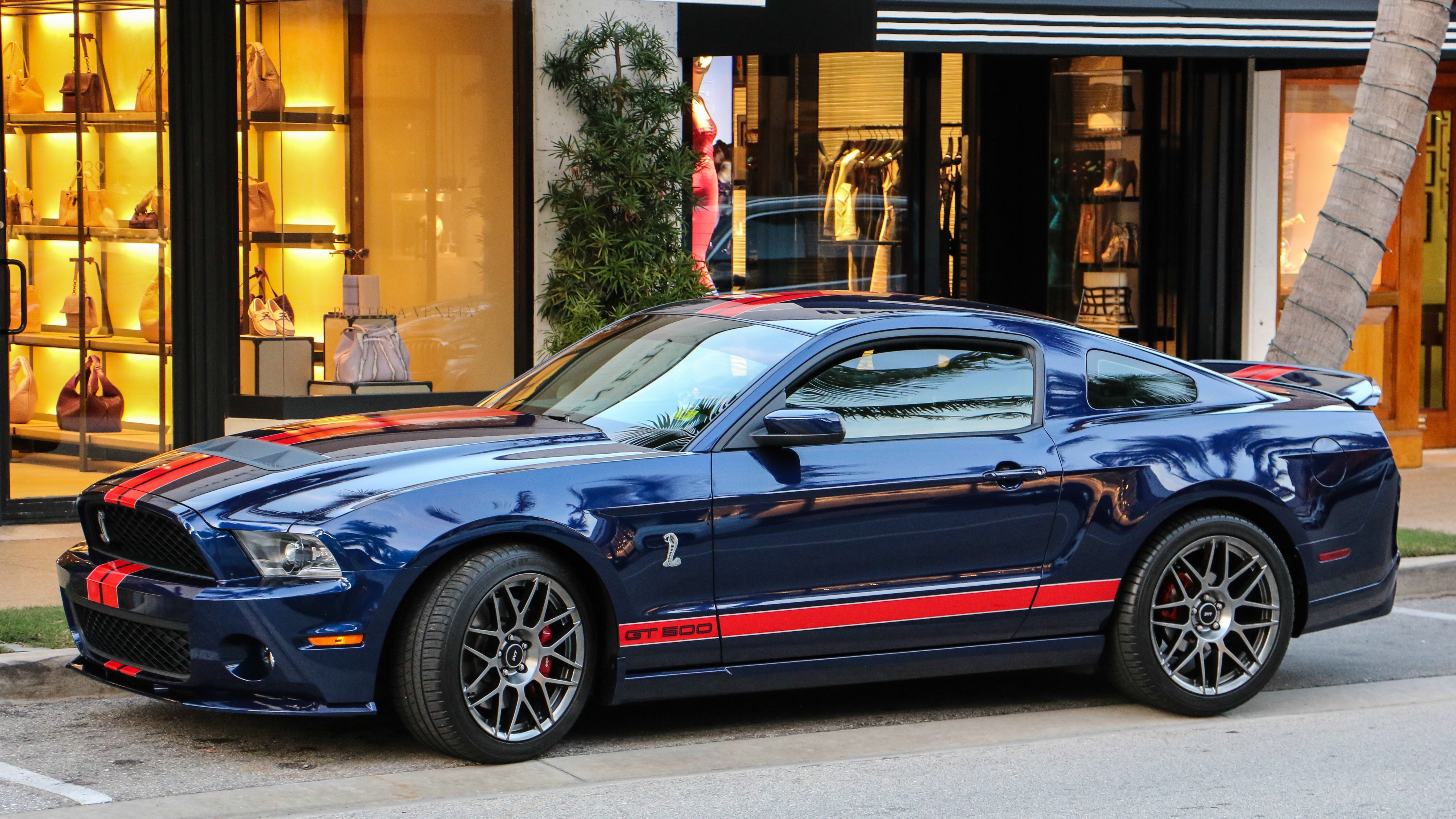 blue Ford Mustang Cobra, sports car, muscle cars, Ford Mustang Shelby