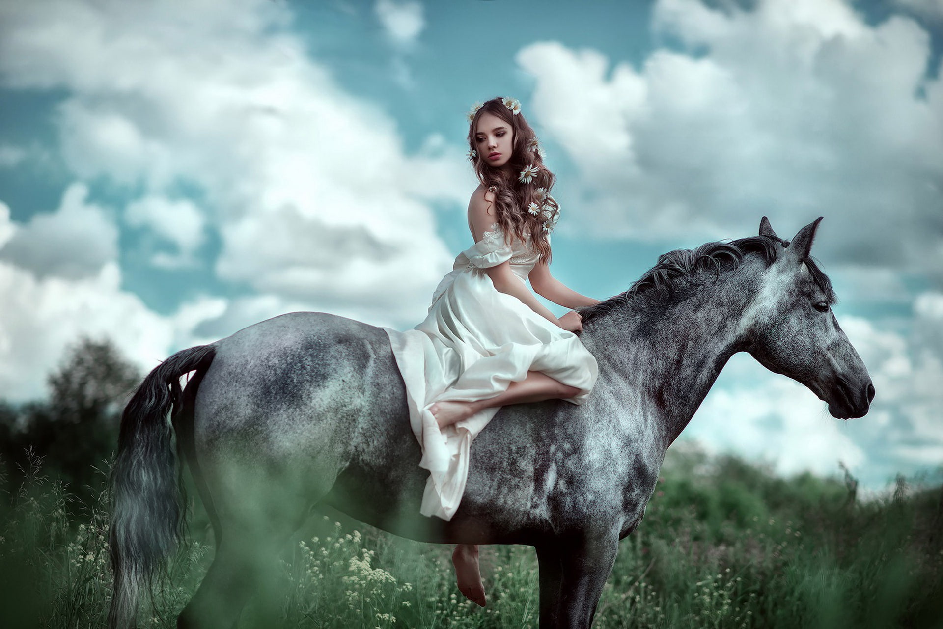 girl, horse, photographer, Maria Lipina