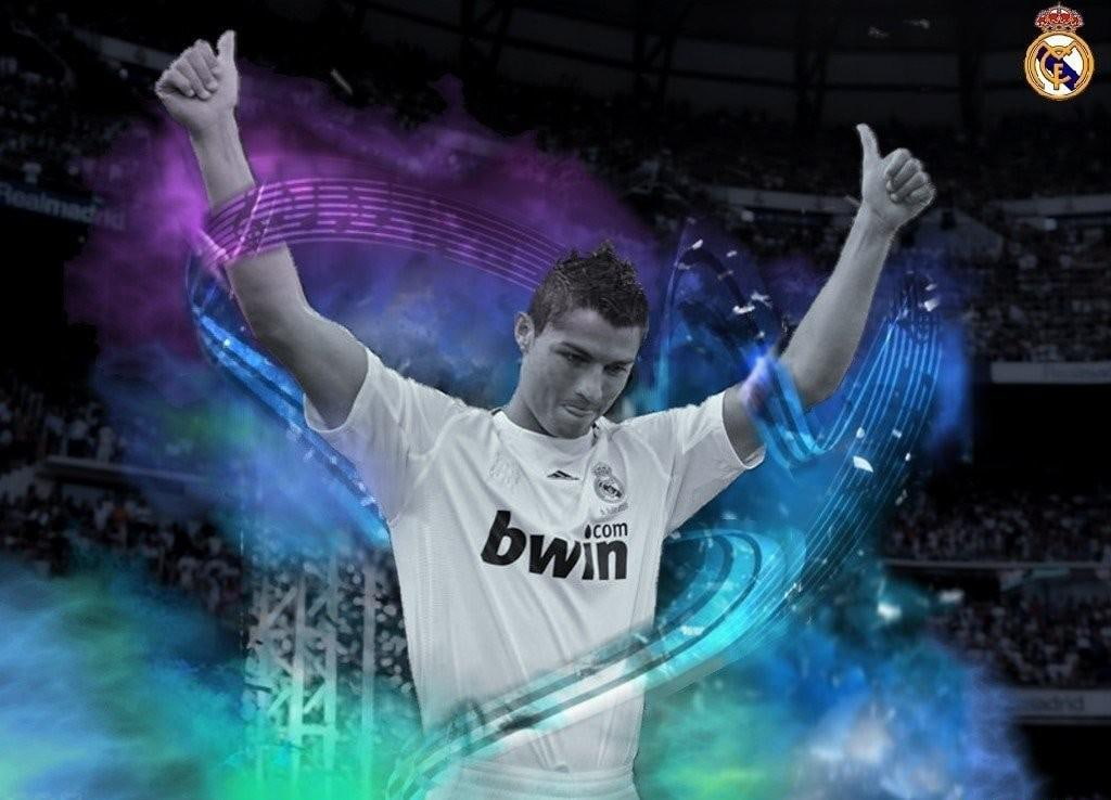 Cristiano Ronaldo Real Madrid Image, men's white and black adidas jersey shirt