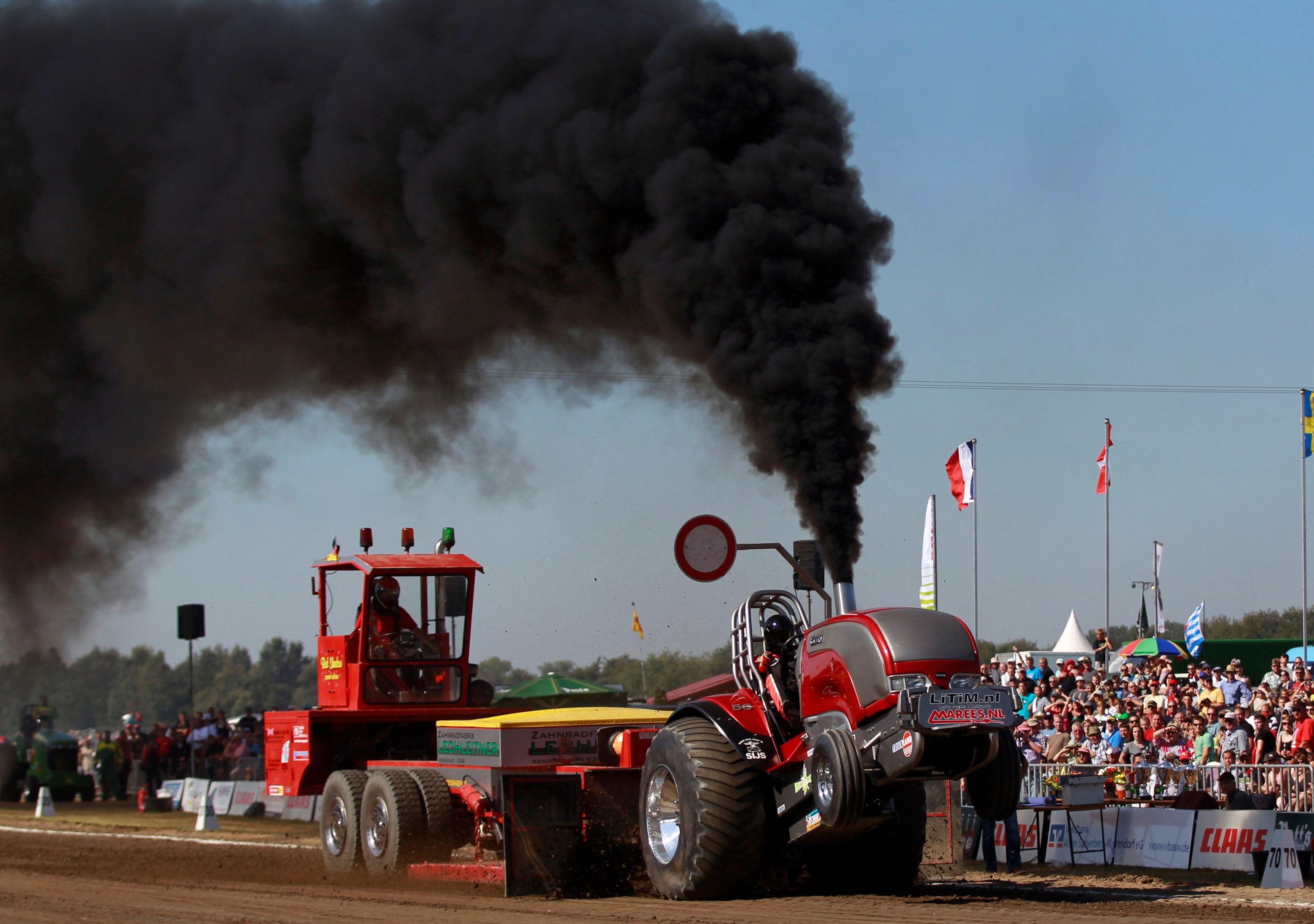 pulling tractor
