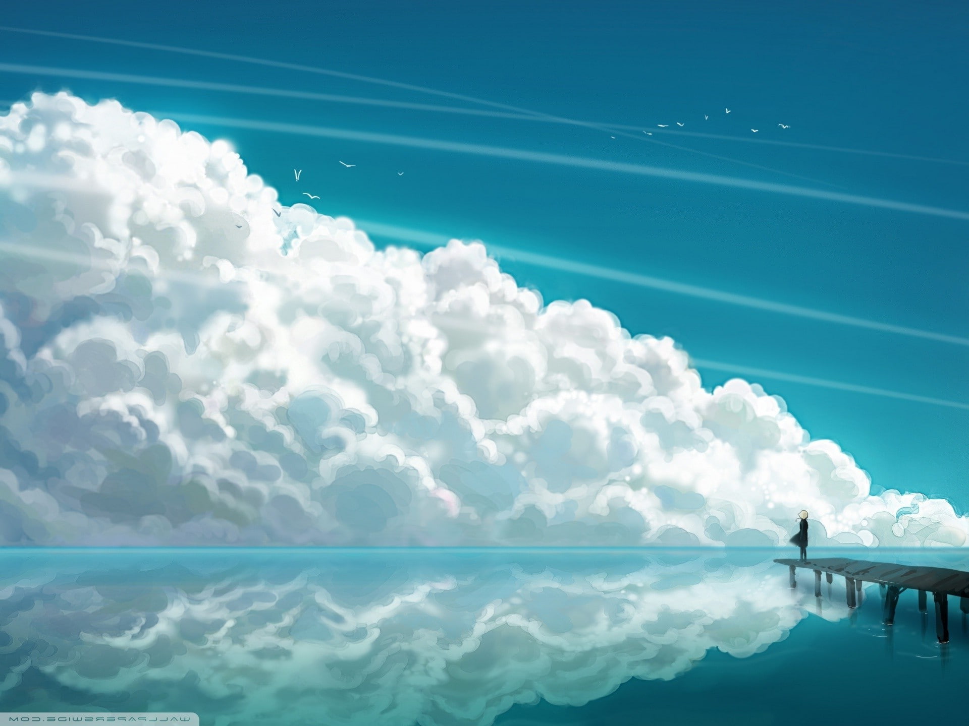 clouds, drawing