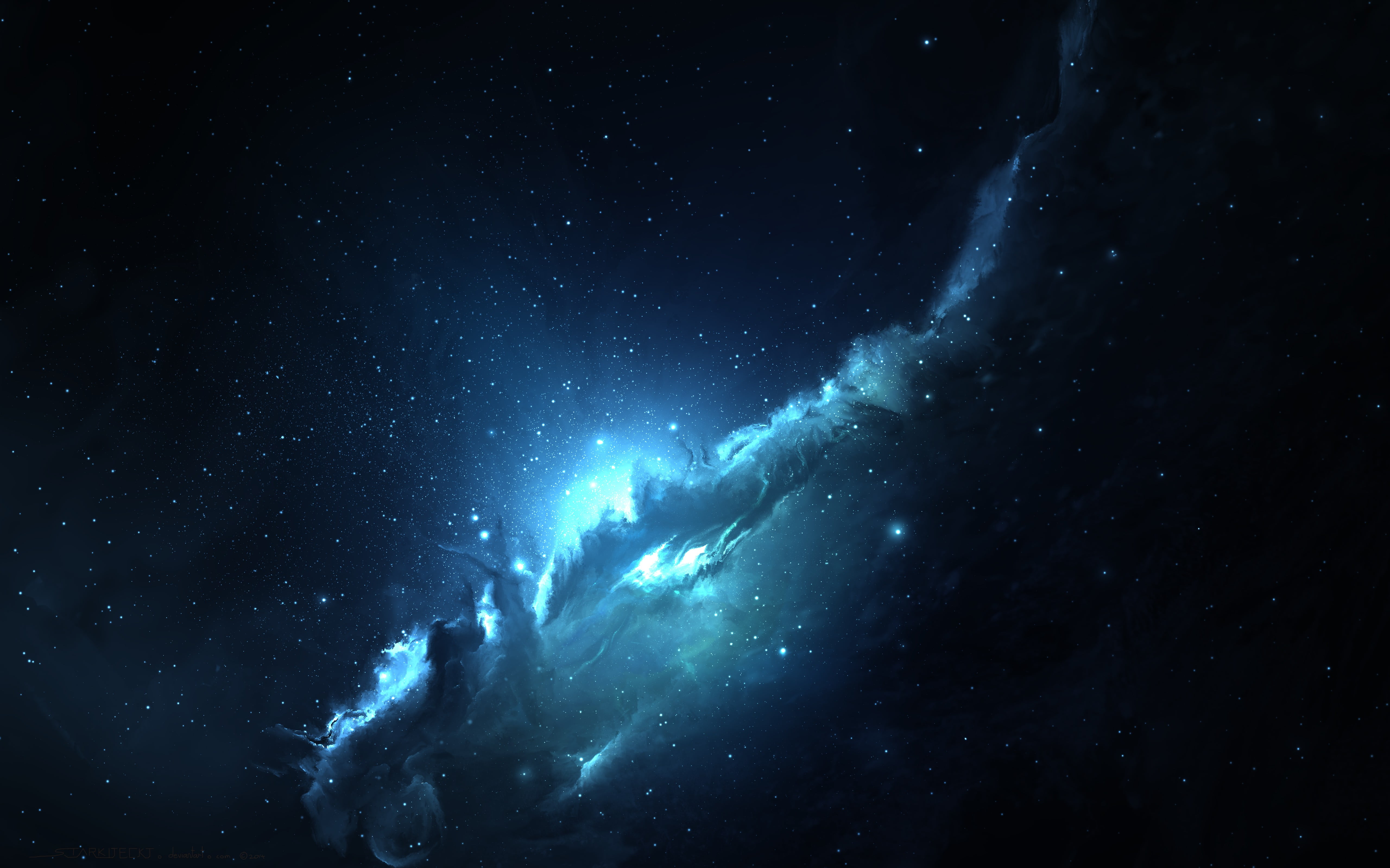 Free download | HD wallpaper: black and blue sky, space, space art ...