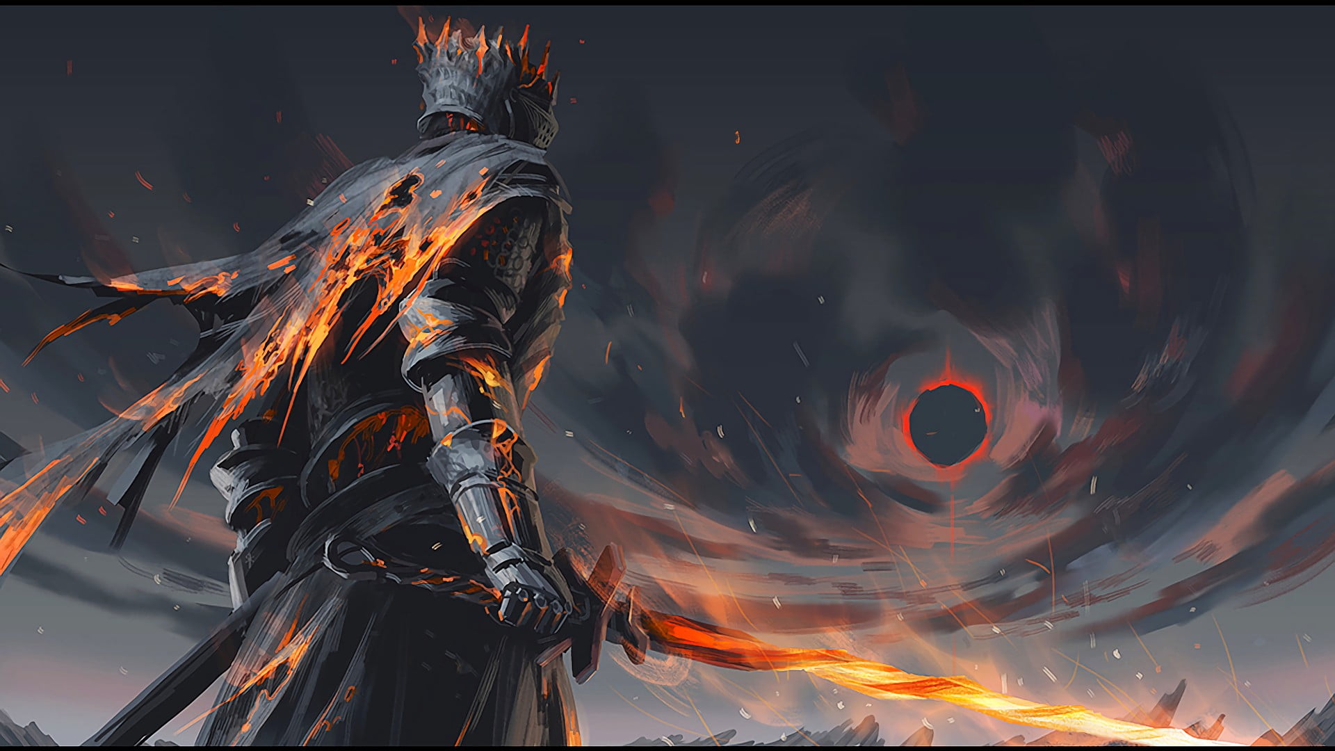 warrior holding sword wallpaper, video game screenshot, fantasy art