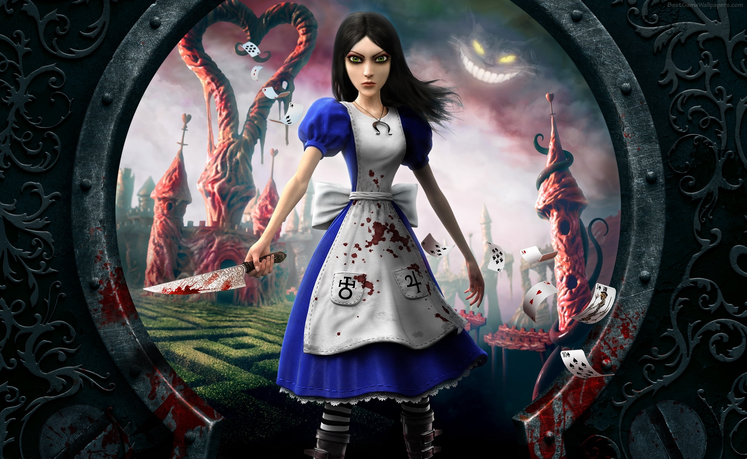 Alice Madness Returns In Wonderland, Alice In Wonderland female character illustration