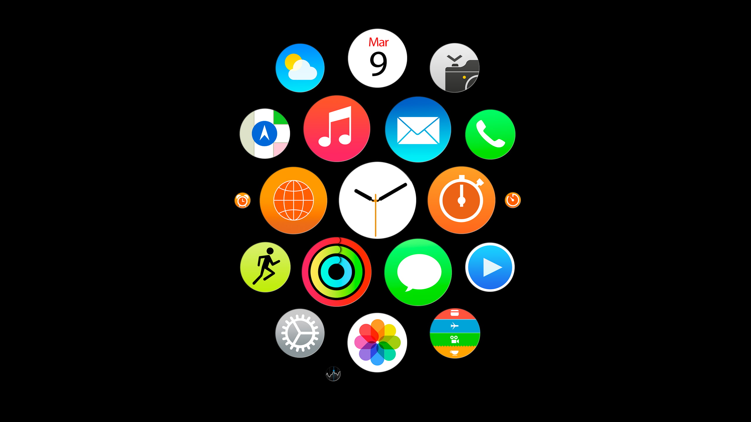 Apple watch interface, Apple Inc., technology, simple, application