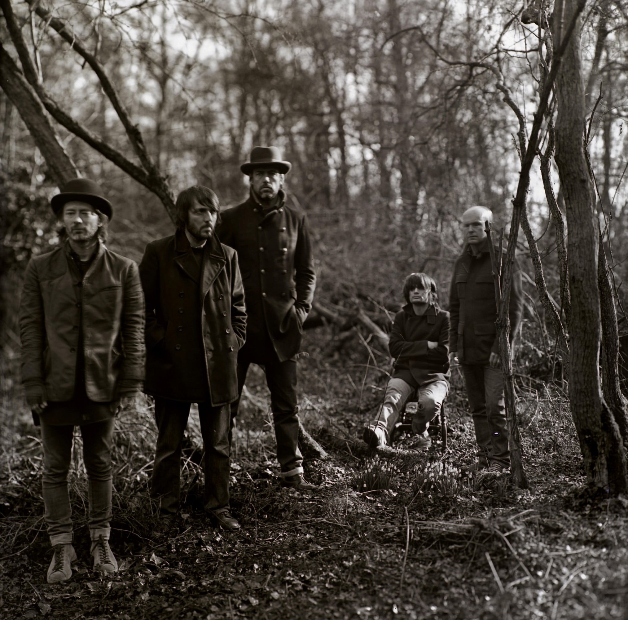 men's black coat, singer, Radiohead, band, men outdoors, musician