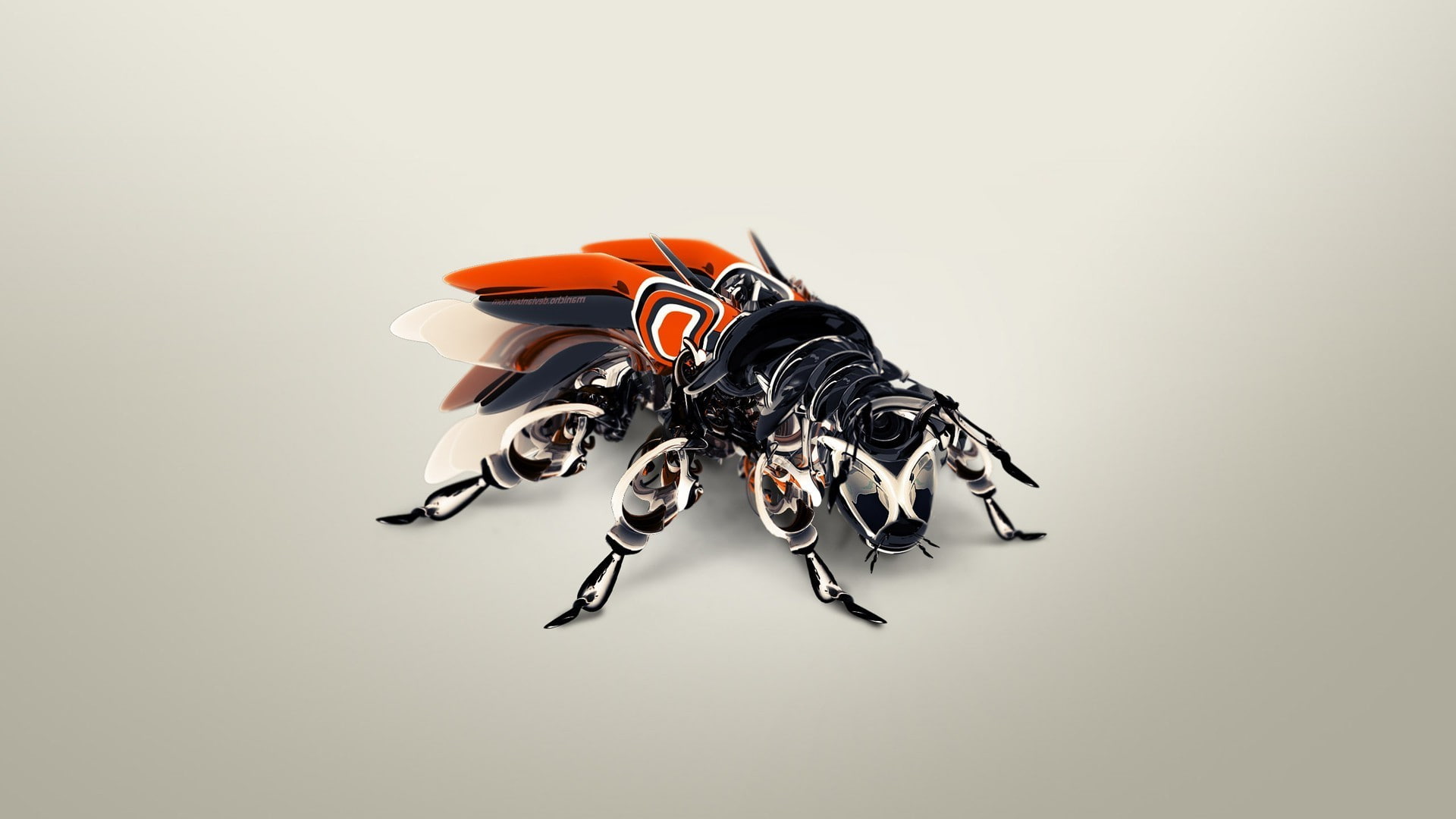 cgi render fly digital art deviantart reflection robot