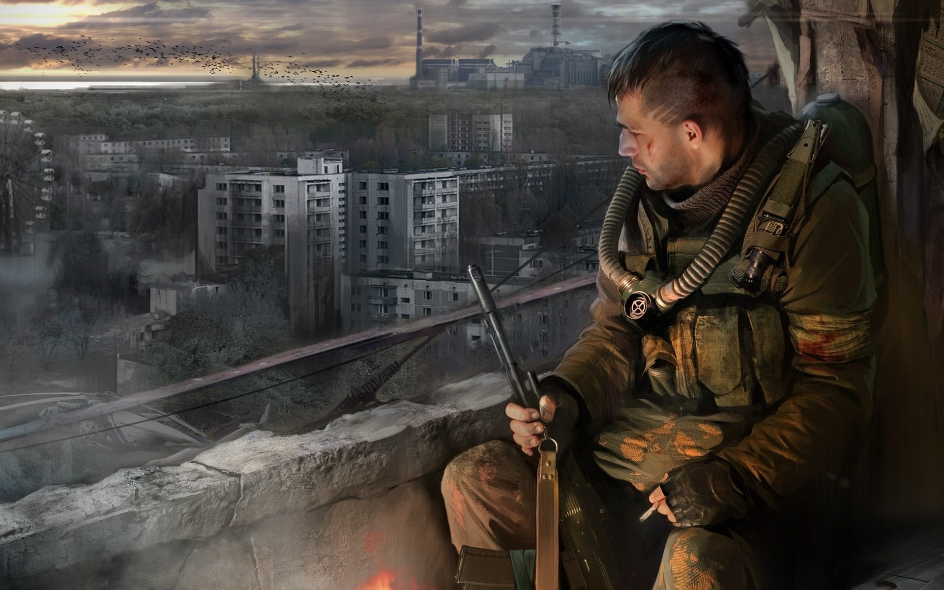 STALKER Call of Pripyat, shooter, GSC game world, background