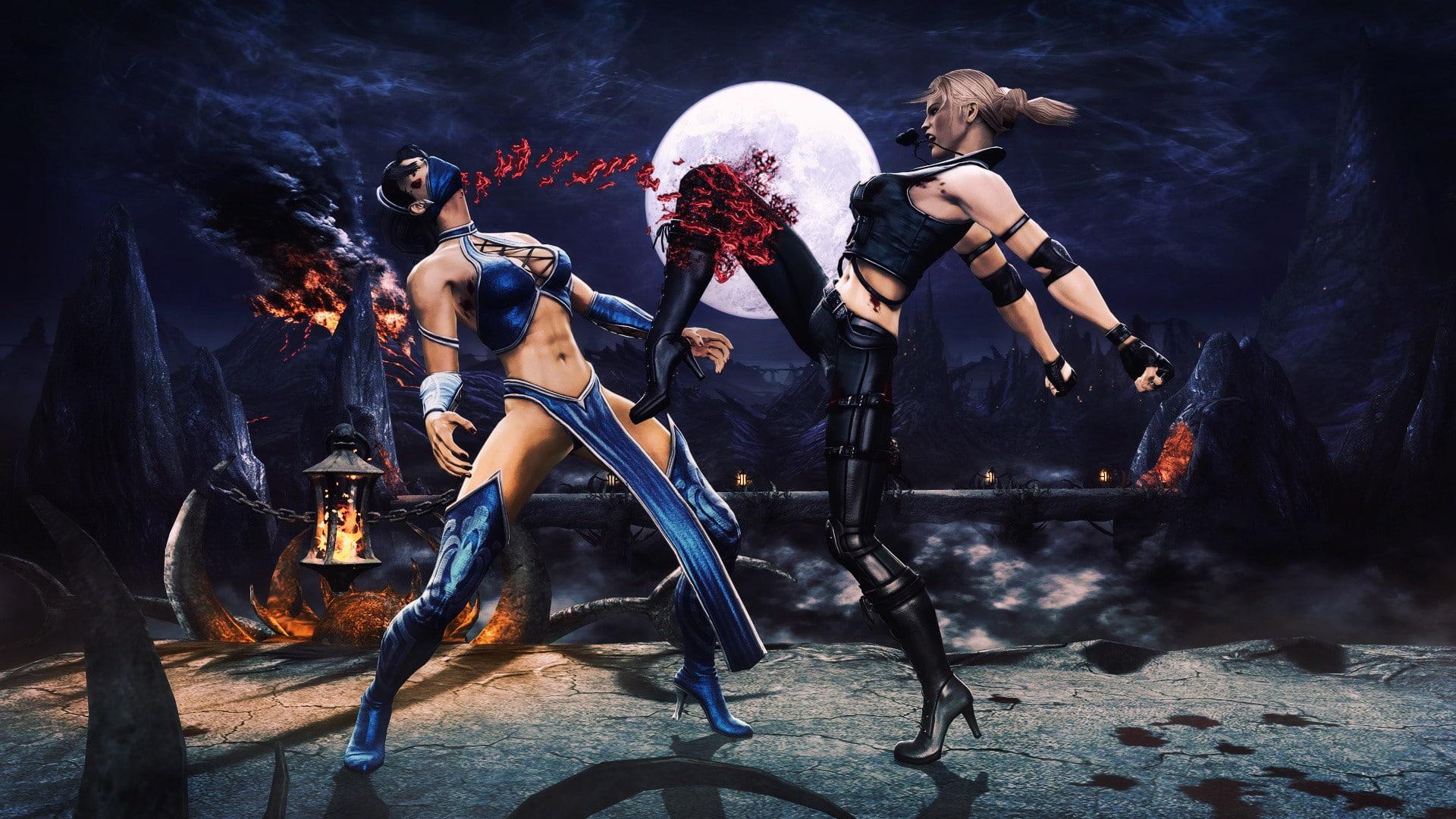 mortal kombat artwork kitana sonya blade 1920x1080  Video Games Mortal Kombat HD Art