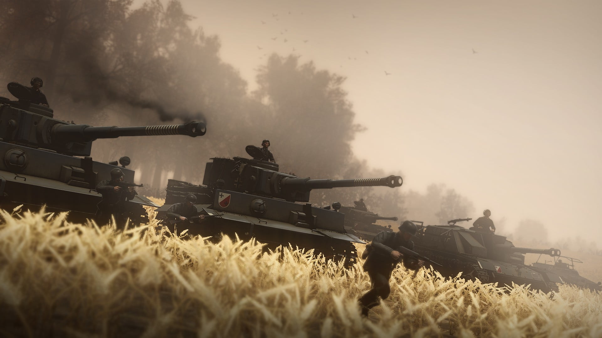 black tanks, video games, Heroes and Generals, soldier, weapon