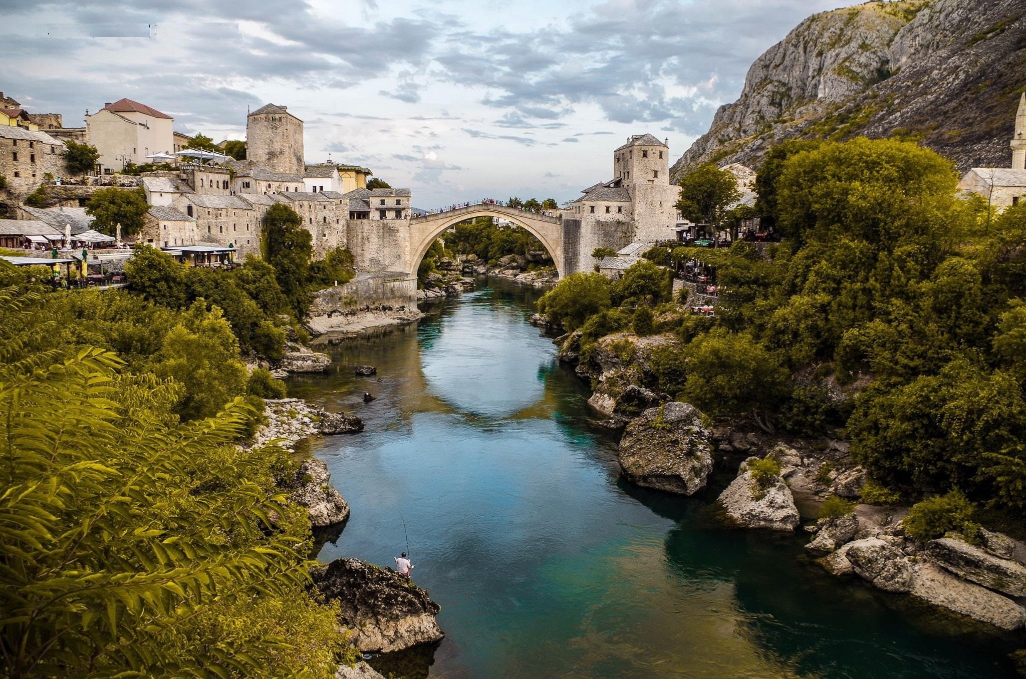 Bosnia And Herzegovina, Mostar, Neretva, Old Bridge, photography