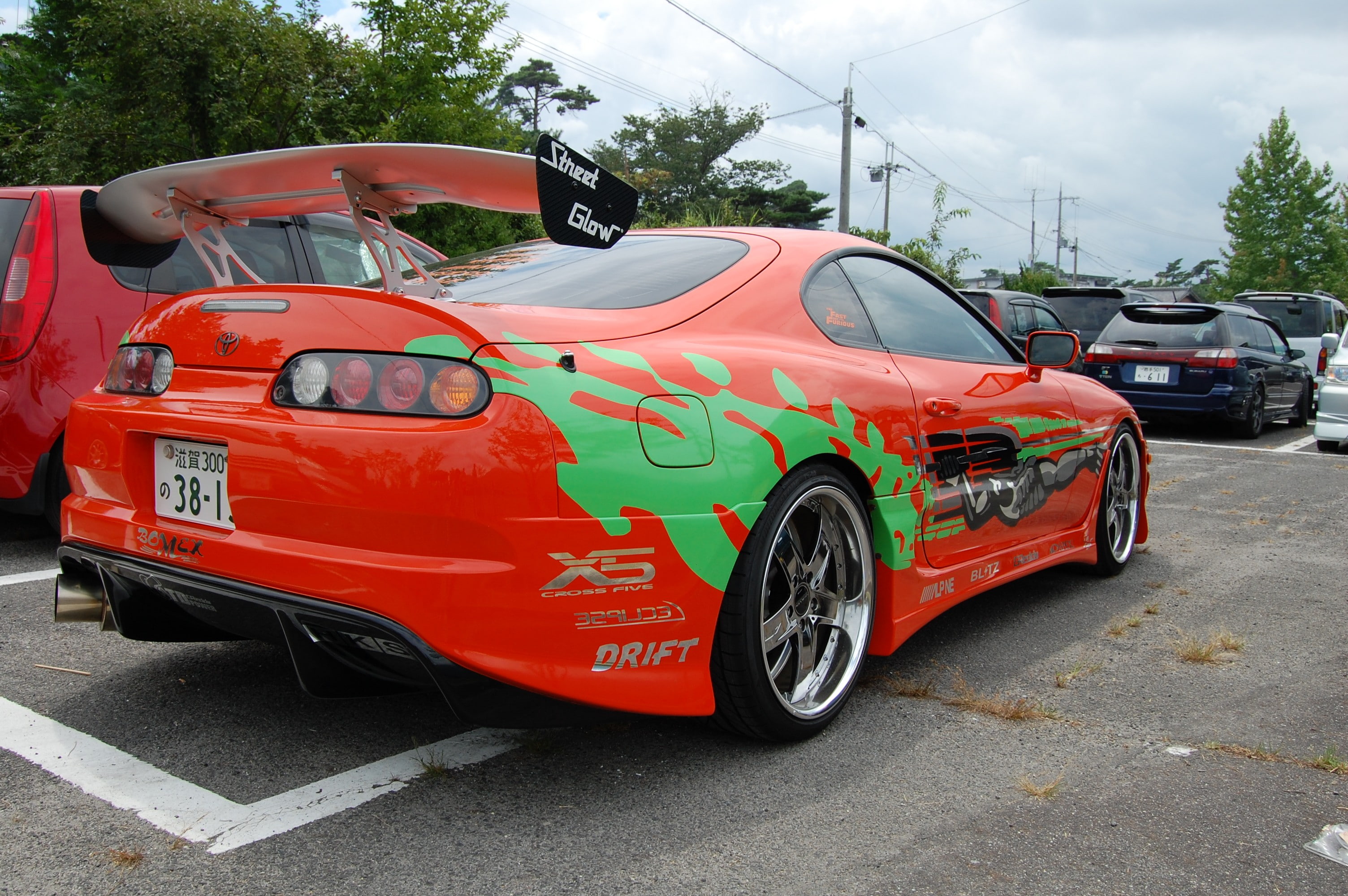 Toyota Supra, car, vehicle, red cars, Fast and Furious, mode of transportation