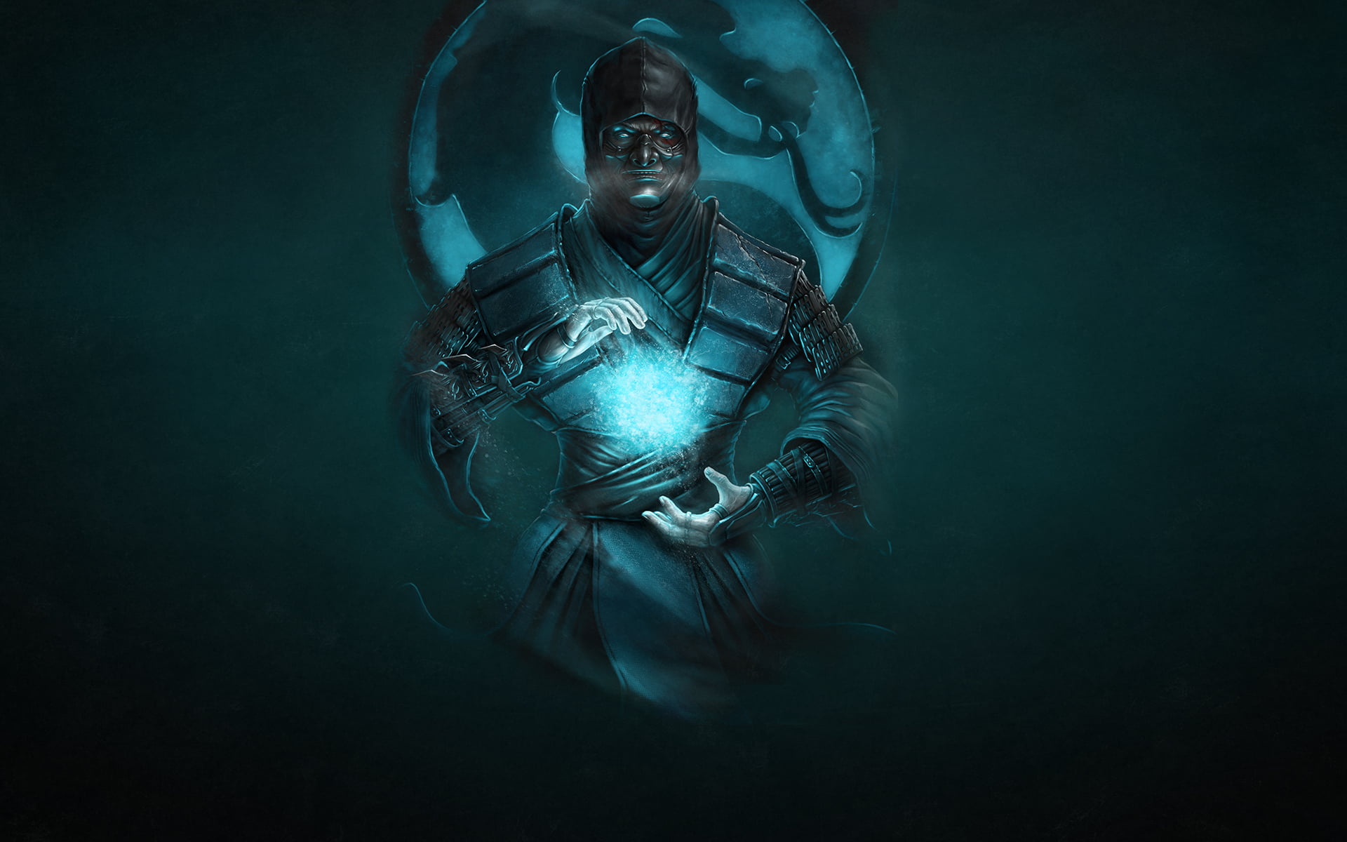 Mortal Kombat Sub-Zero digital wallpaper, cold, the dark background