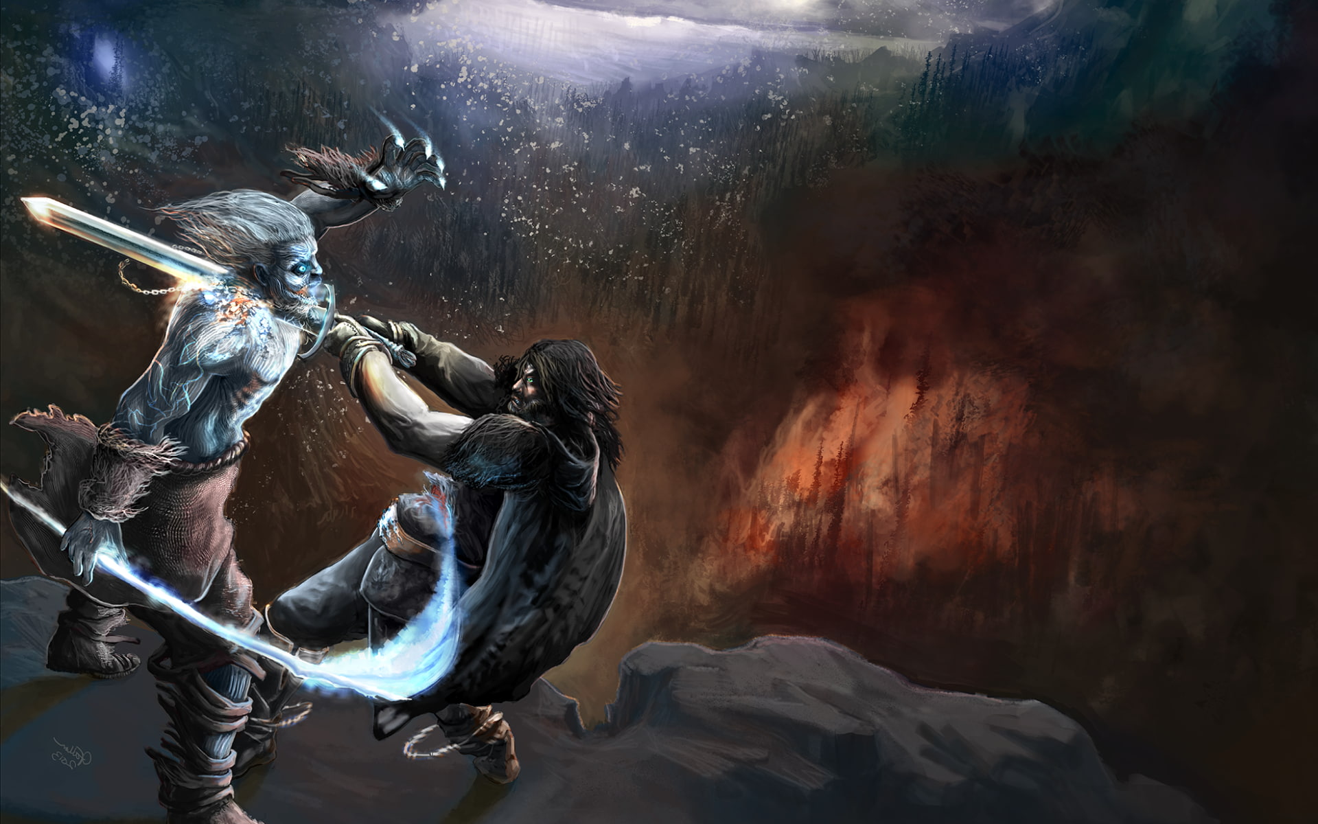 Azor Ahai, fantasy Art, Game Of Thrones, White Walkers