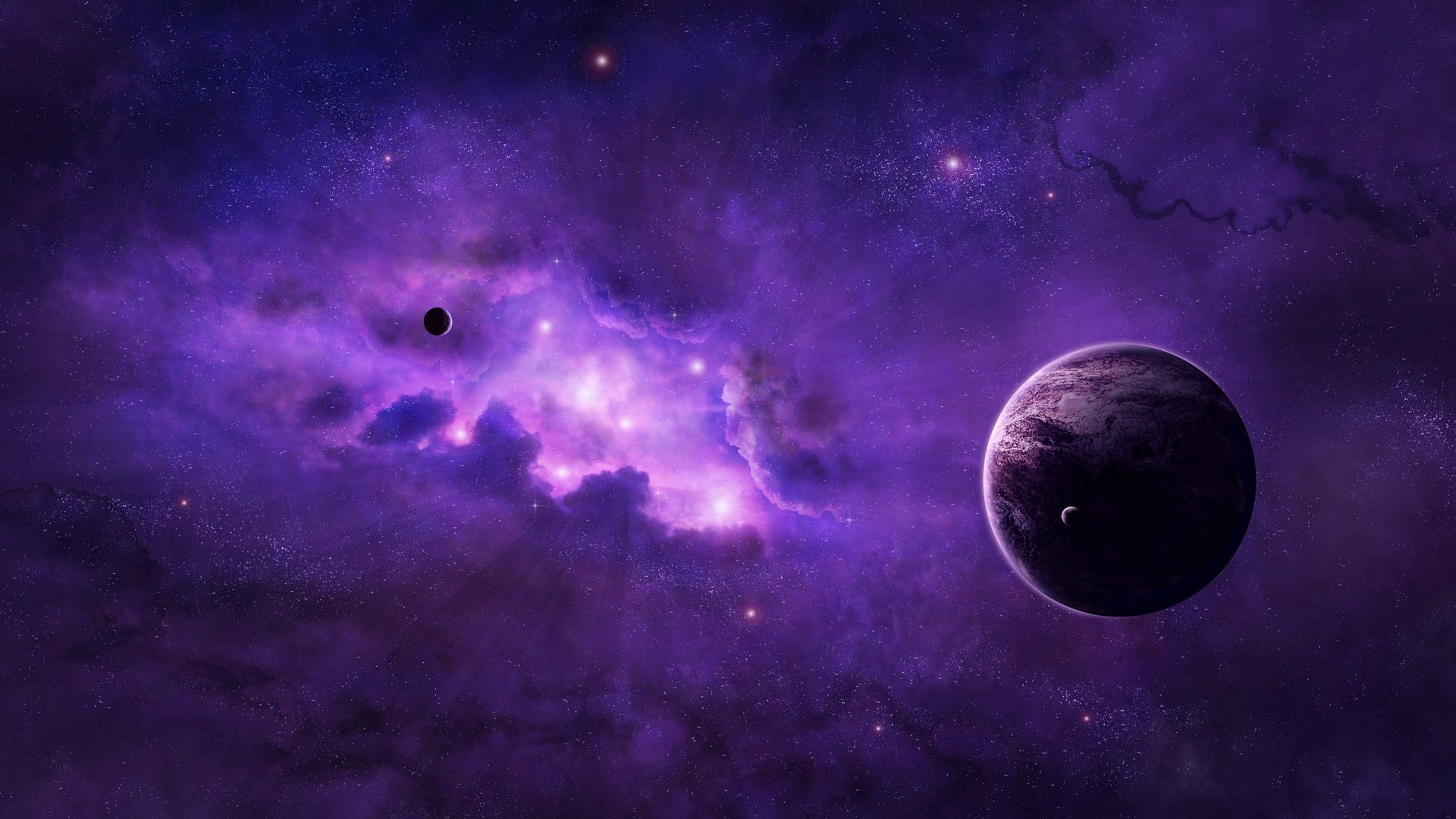 Space, Planet, Space Art, Purple