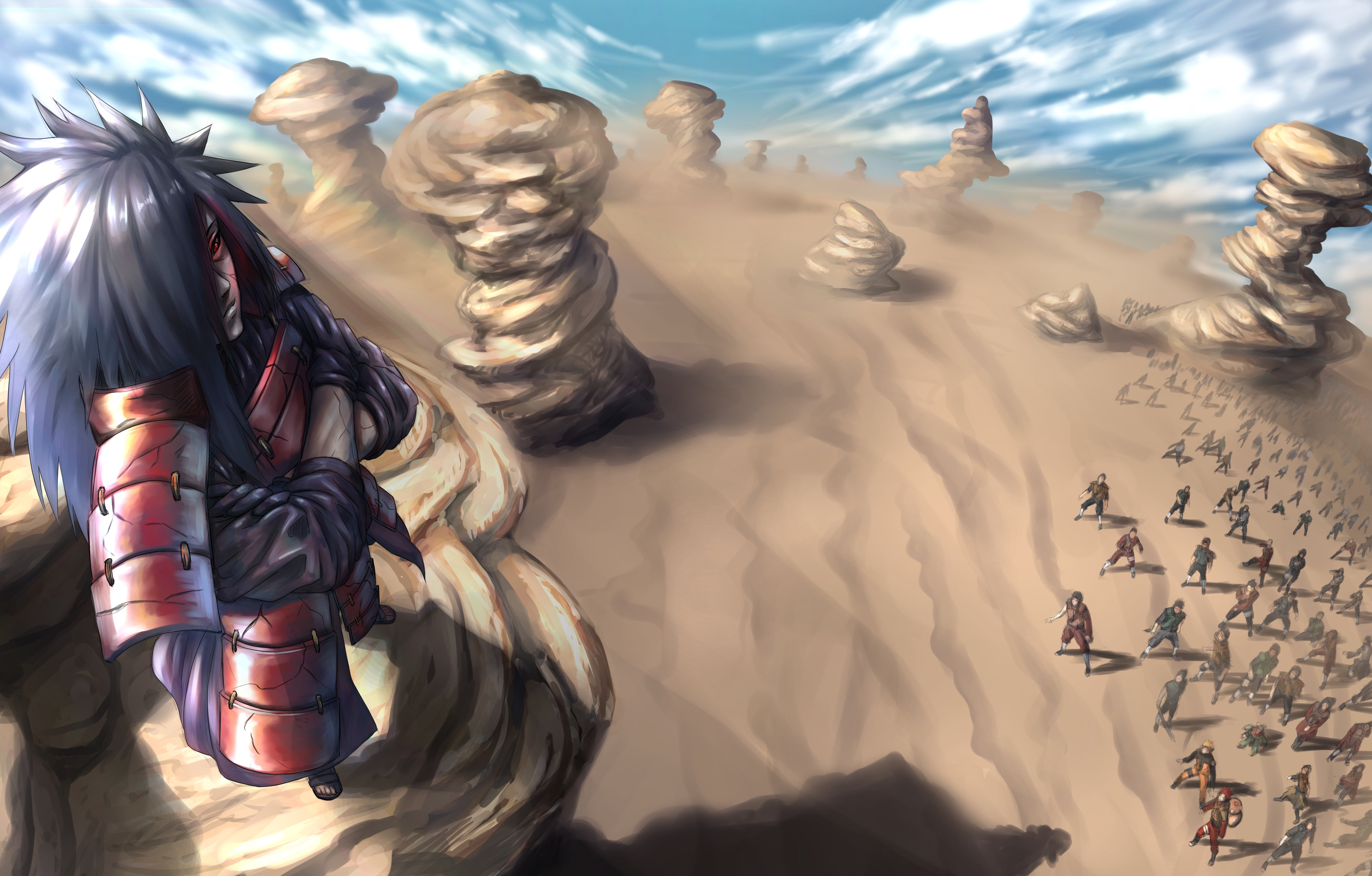 Free download | HD wallpaper: Naruto, Armor, Desert, Madara Uchiha ...