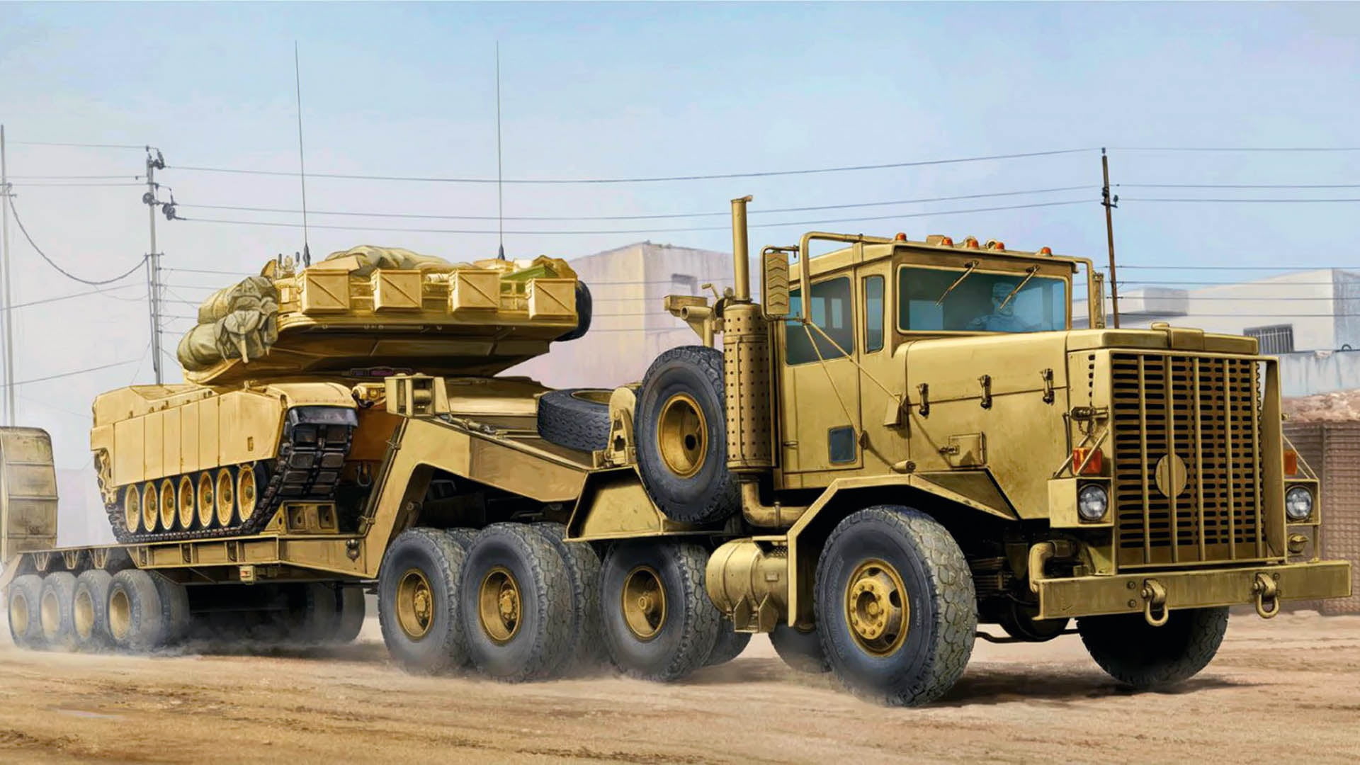 USA, Oshkosh, Army truck, Heavy Equipment Transport System