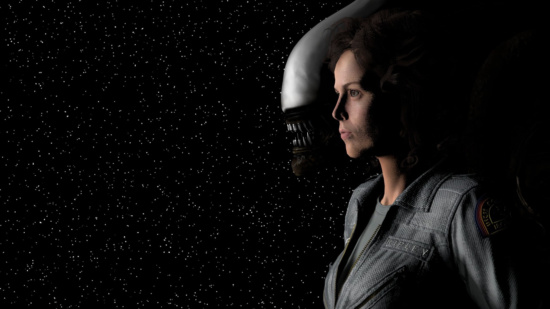 women's black jacket, actress, movies, space, Alien (movie), Sigourney Weaver