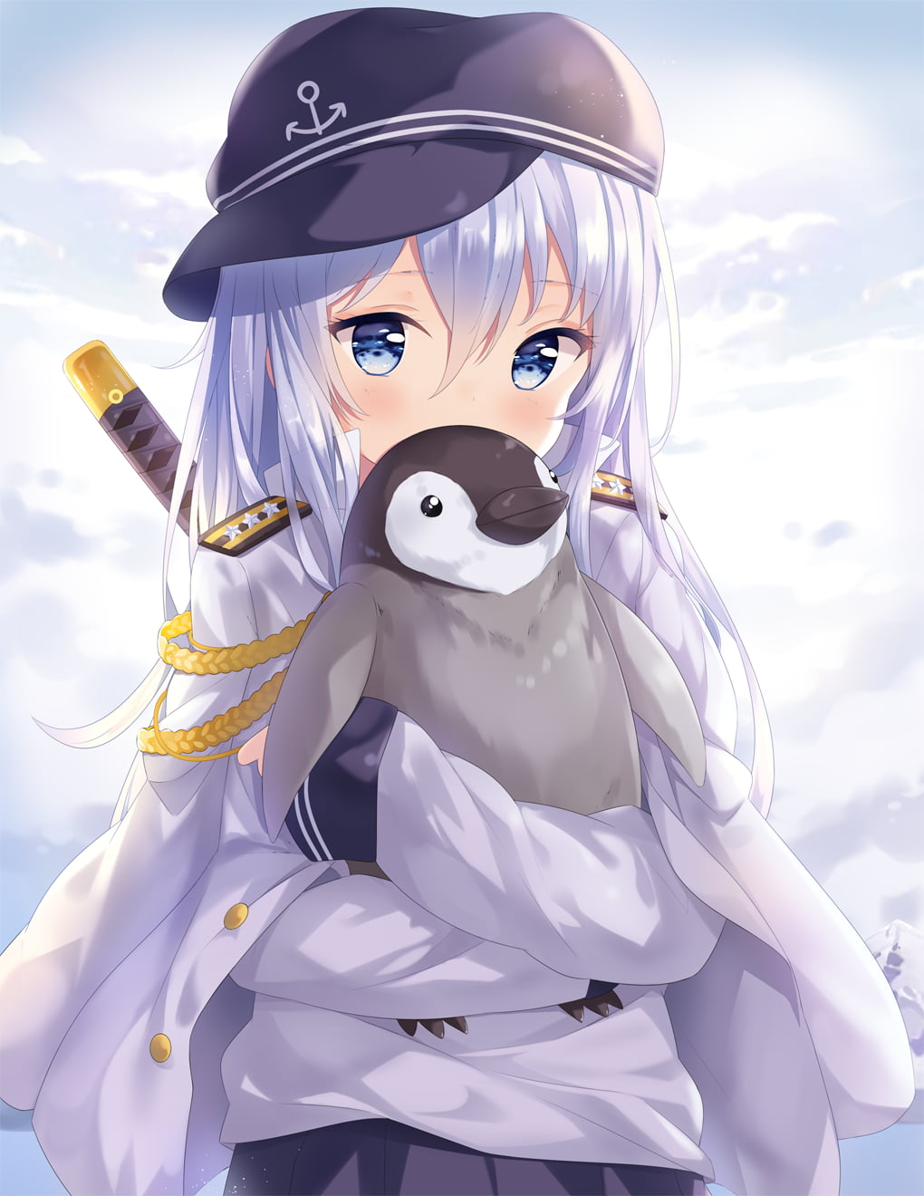 Kantai Collection, Hibiki (KanColle), anime girls, penguins