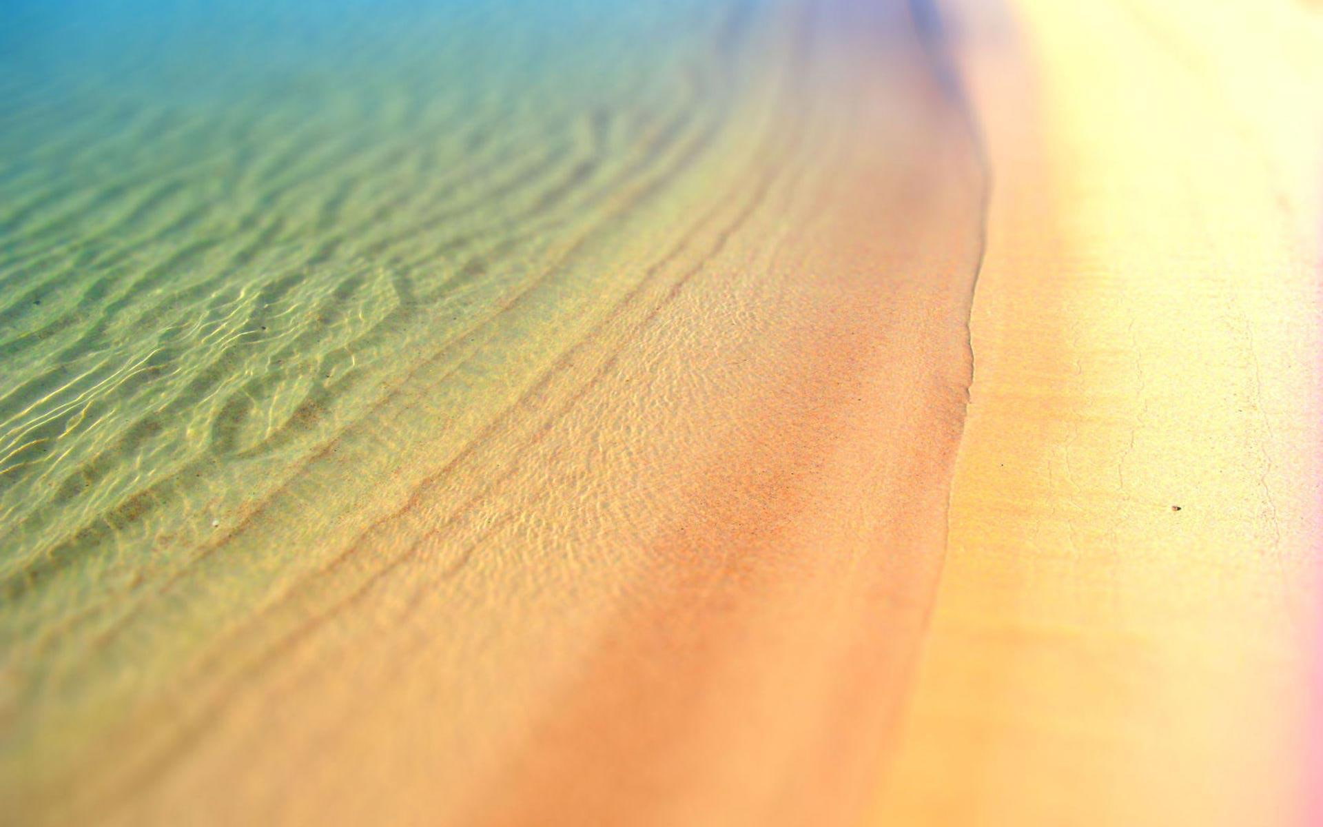 Ocean Ripples Over Sy Beach, beaches, waves, colorful, sand, nature and landscapes