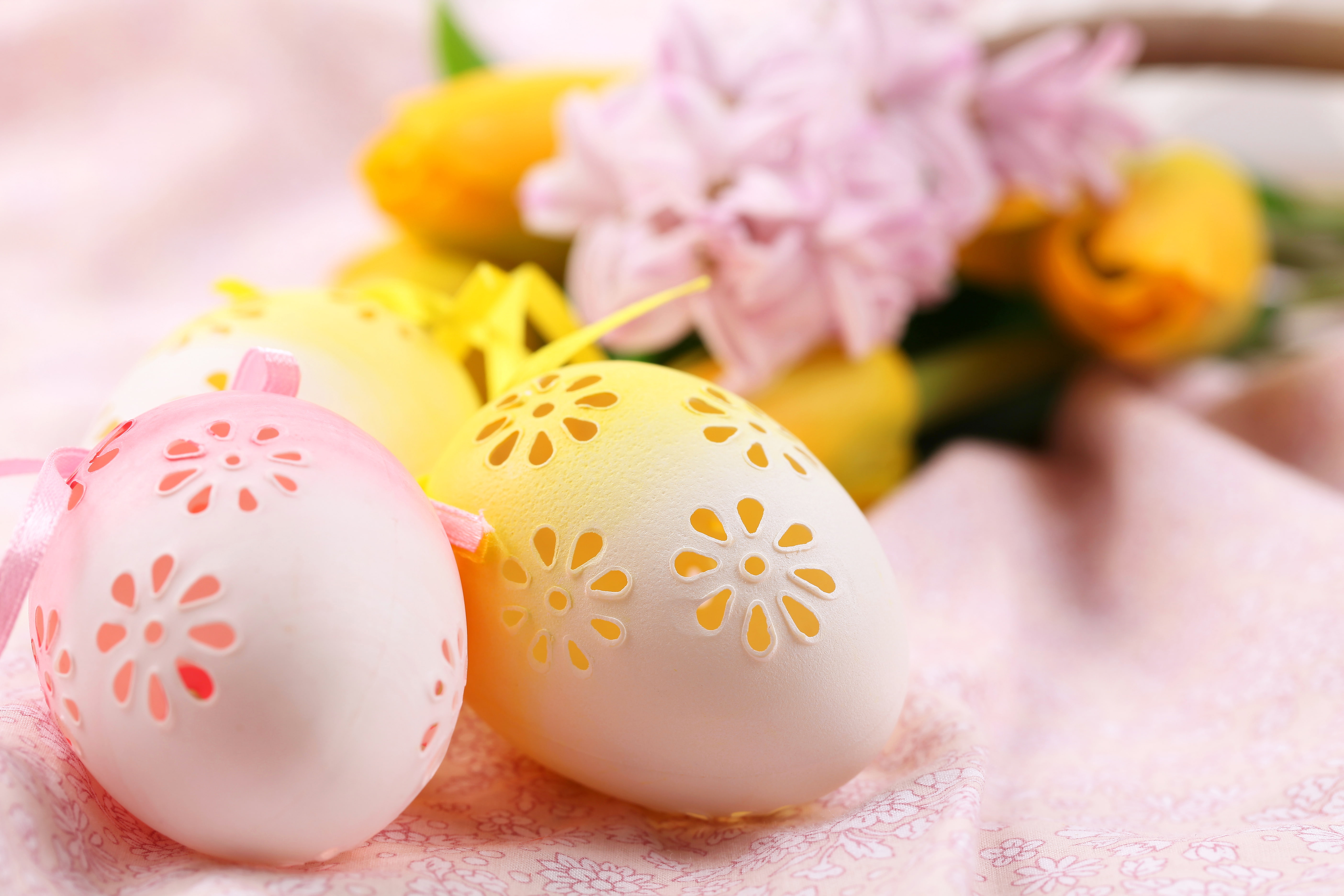 flowers, Easter, Holidays, Eggs