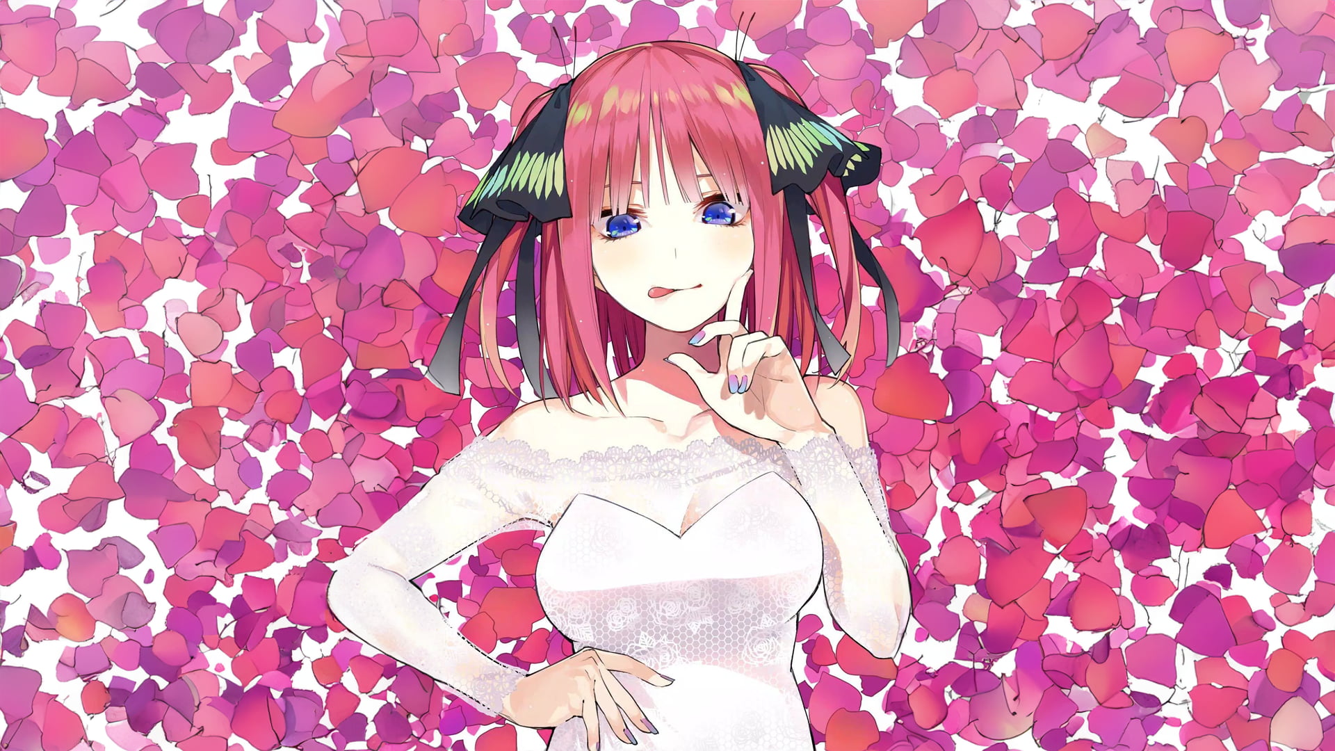 anime girls, Nakano Nino, 5-toubun no Hanayome, wedding dress