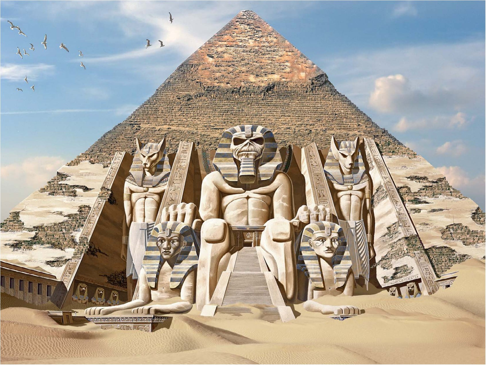 Pyramid of Giza, Egypt, mythology, gods, Anubis, Iron Maiden