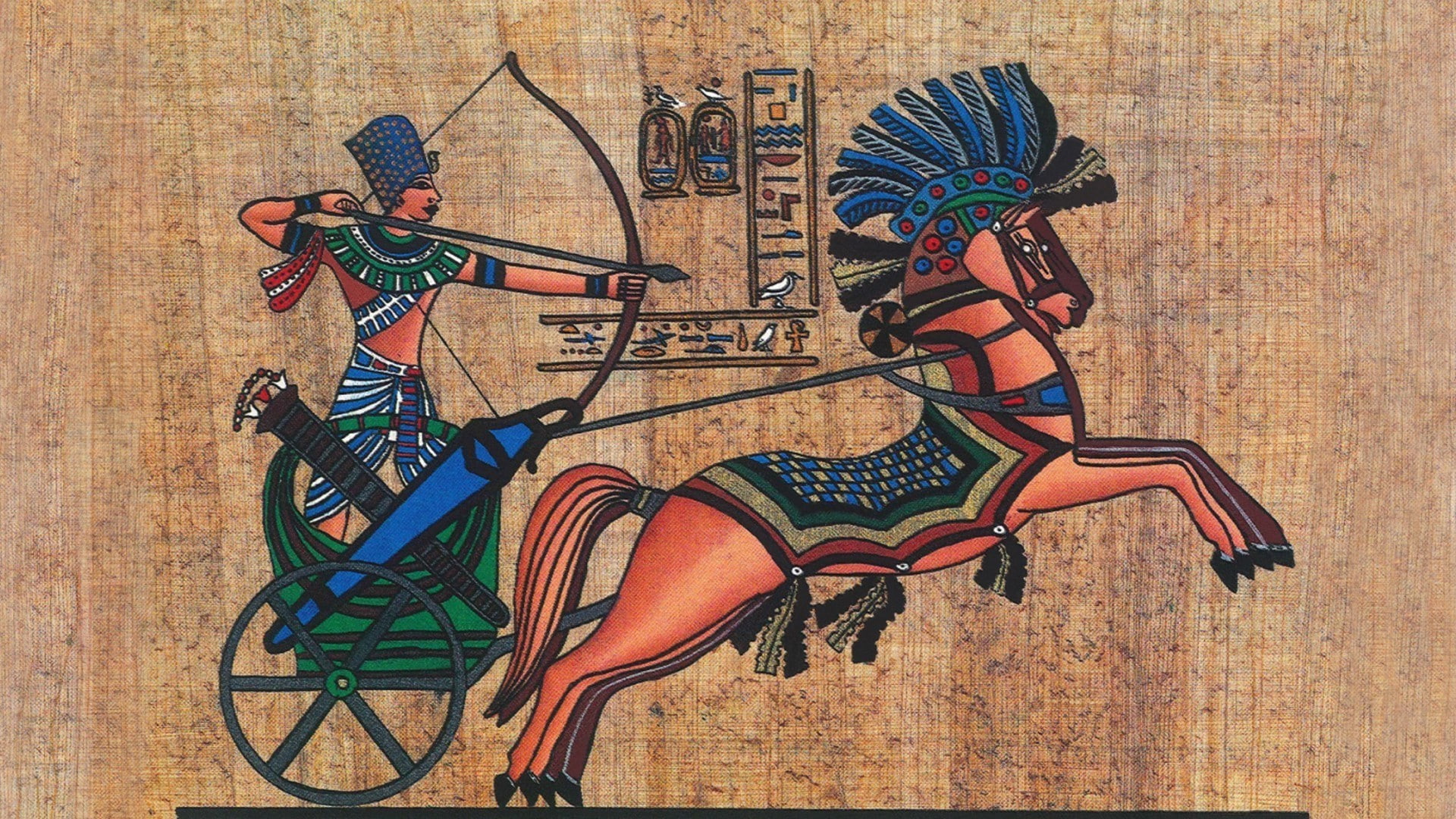 Ancient, animals, archer, arrows, bow, egypt, Hieroglyphics