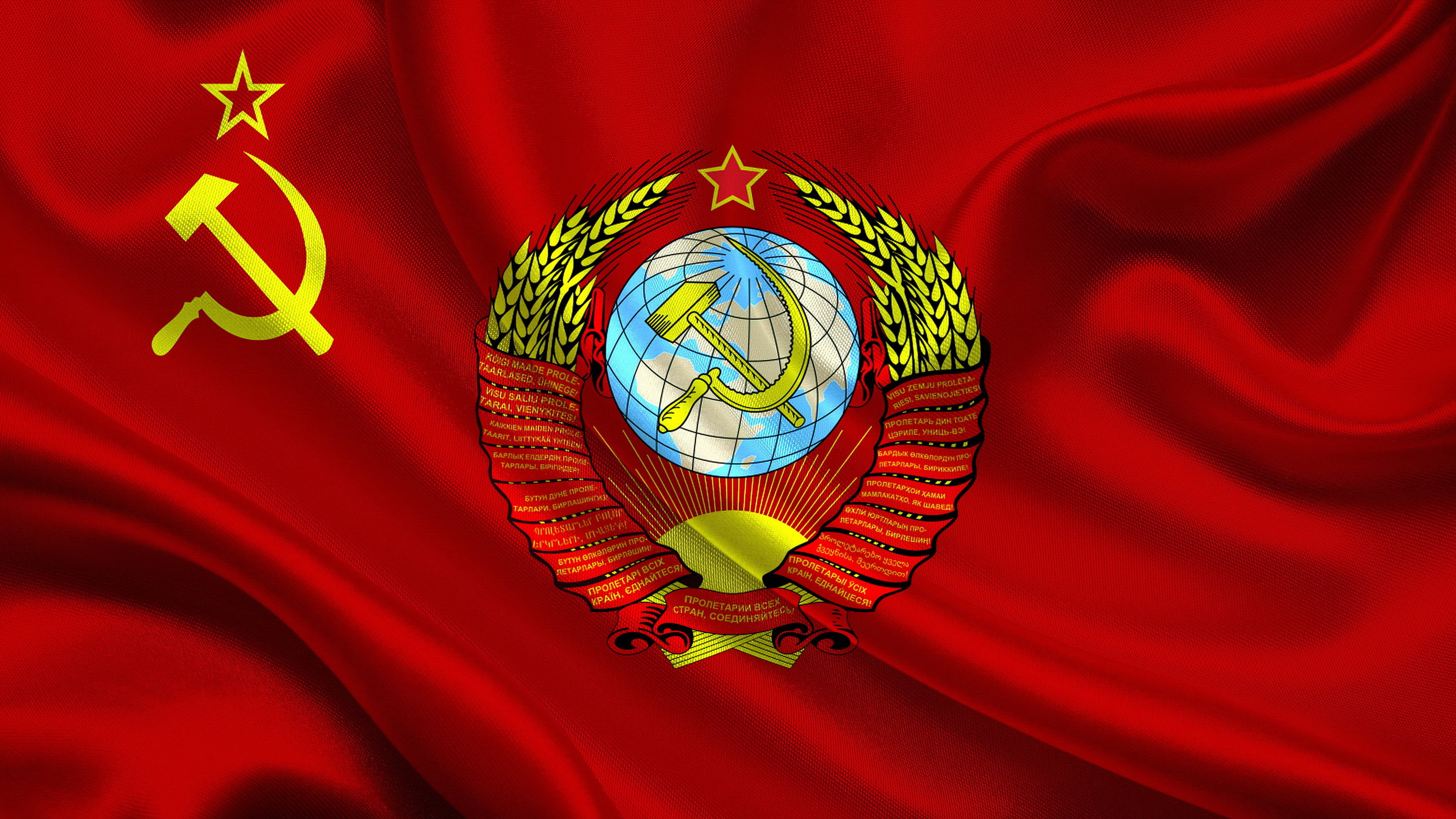 Free download | HD wallpaper: Union Soviet logo, Flag, USSR, Coat of ...