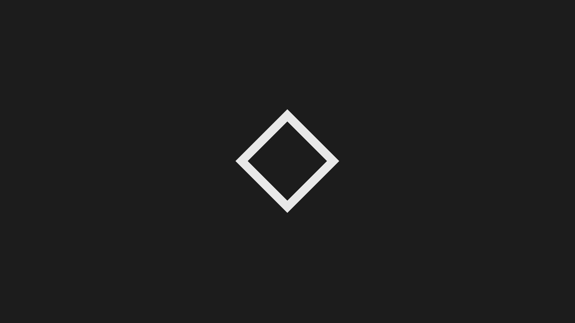 square white logo, black, lozenge, abstract, minimalism, artwork