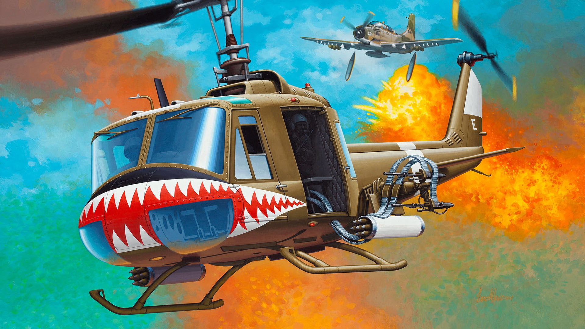 Bell, UH-1, Iroquois, Huey, American multi-purpose helicopter