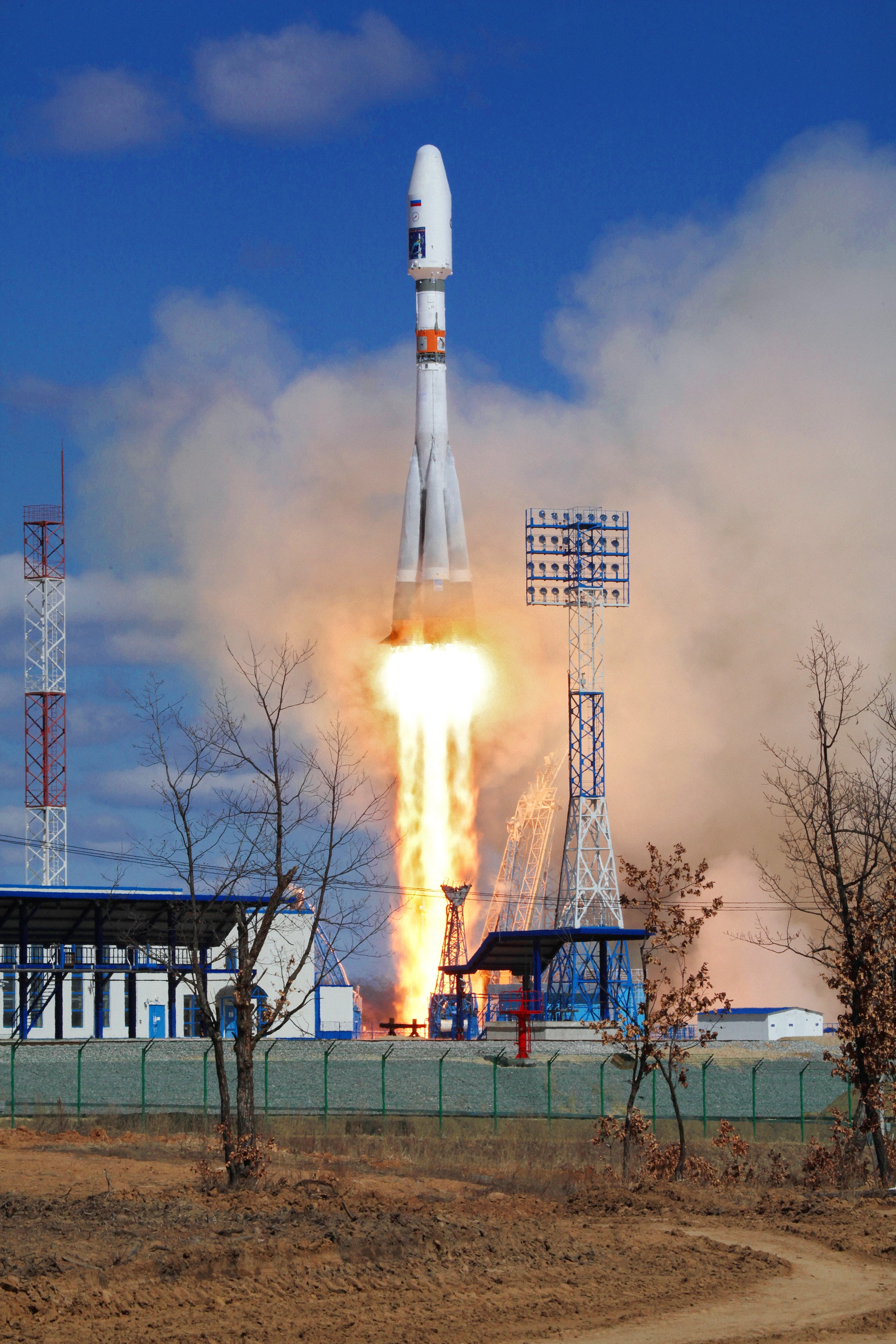 Roscosmos, Vostochny Cosmodrome, Soyuz, sky, cloud - sky, nature